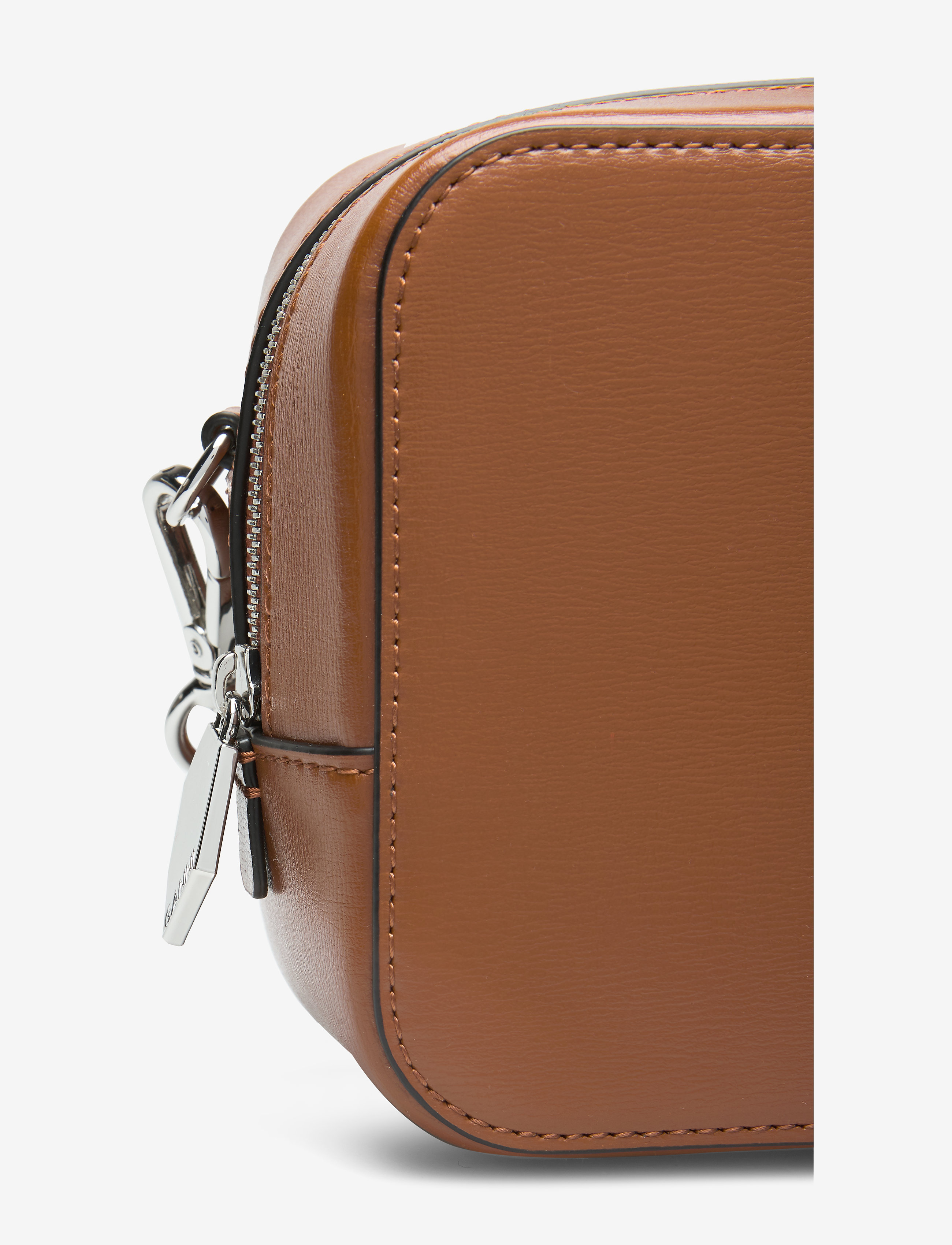 Ganni - Textured Leather Bag - cognac - 4