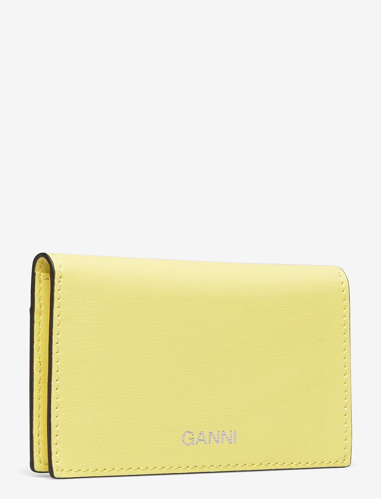 Ganni - Textured Leather Cardkeeper - lemon - 2