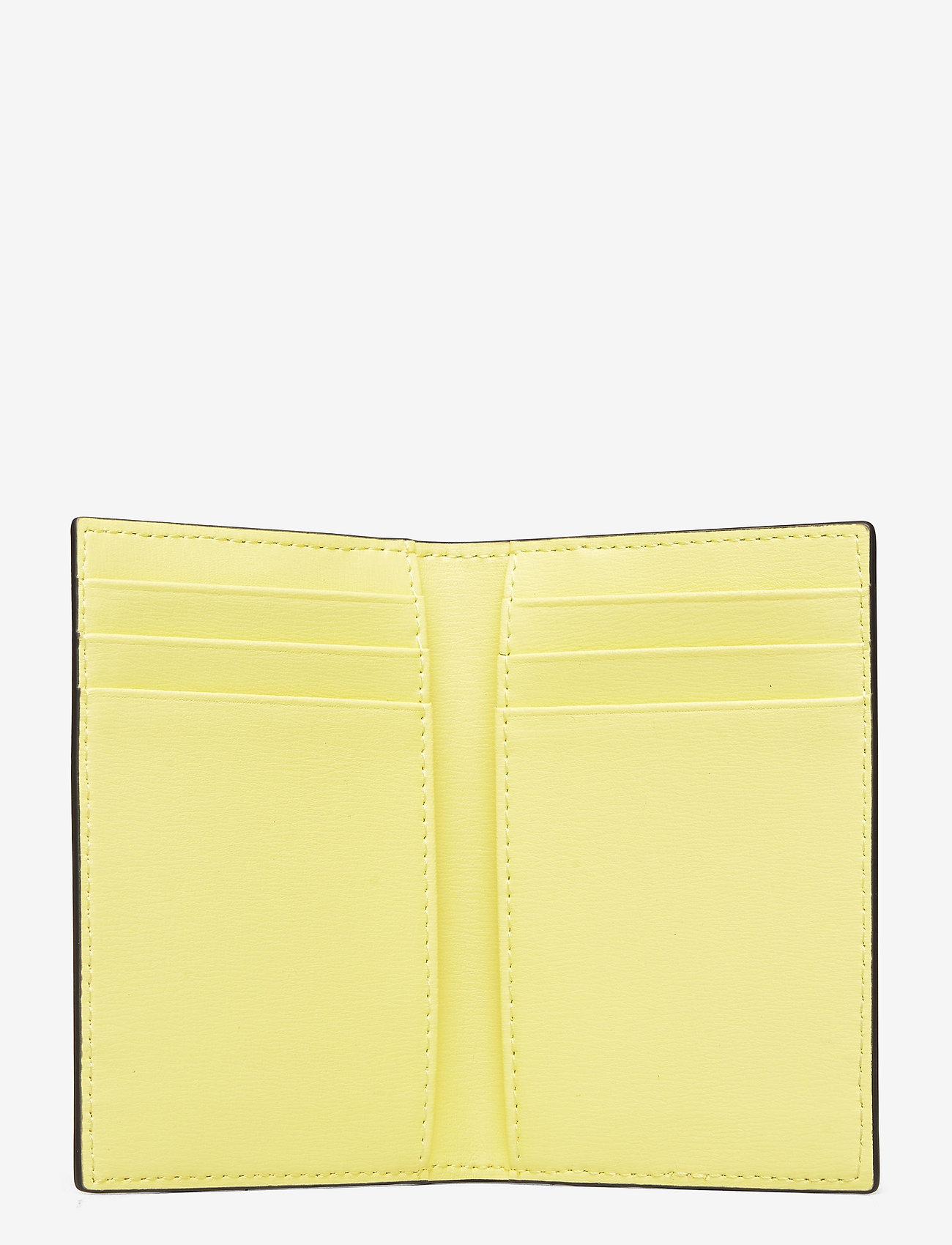 Ganni - Textured Leather Cardkeeper - lemon - 4