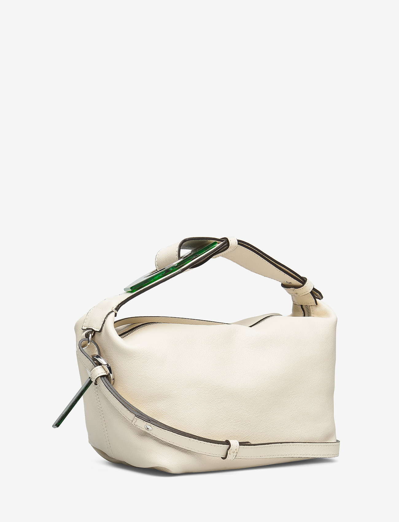 Ganni - Leather Hand Bag - egret - 2