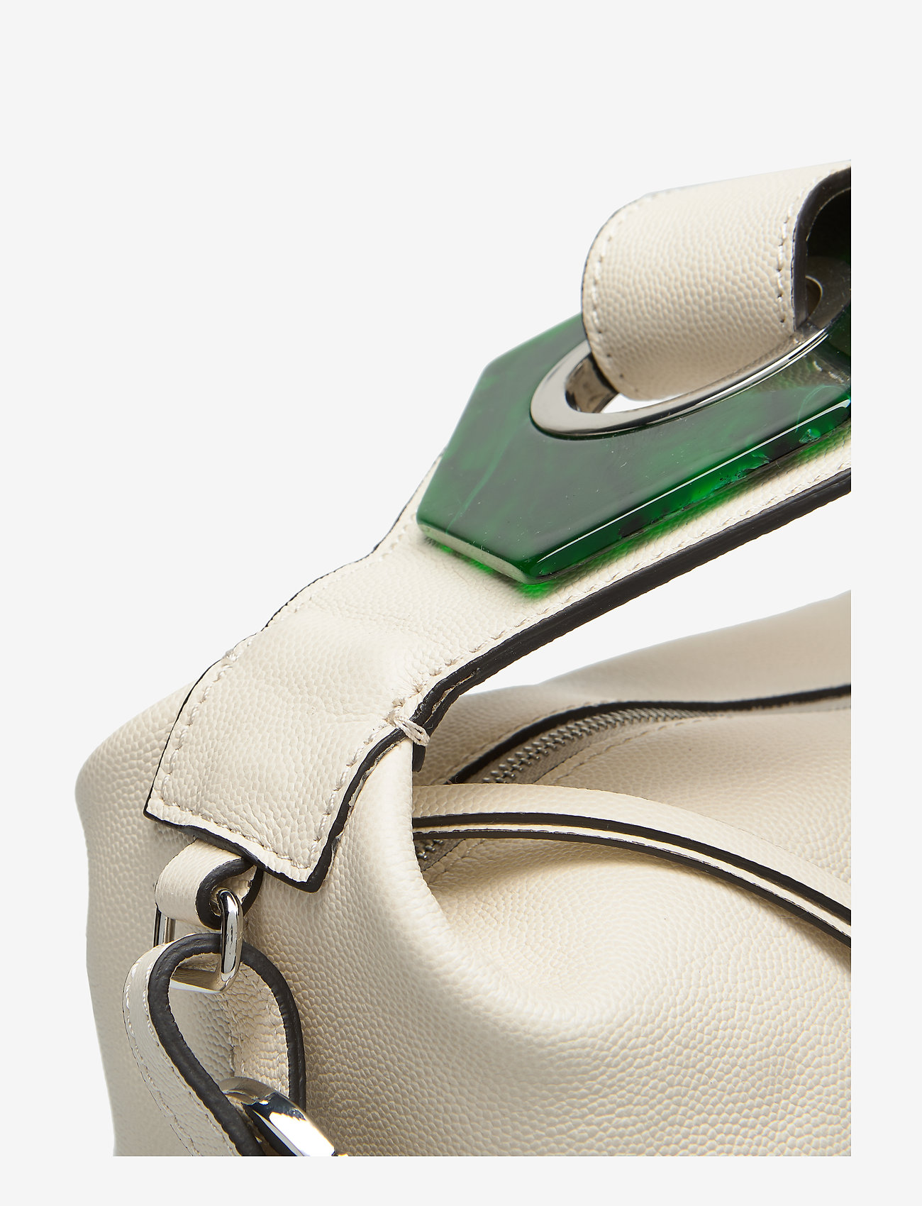 Ganni - Leather Hand Bag - egret - 4
