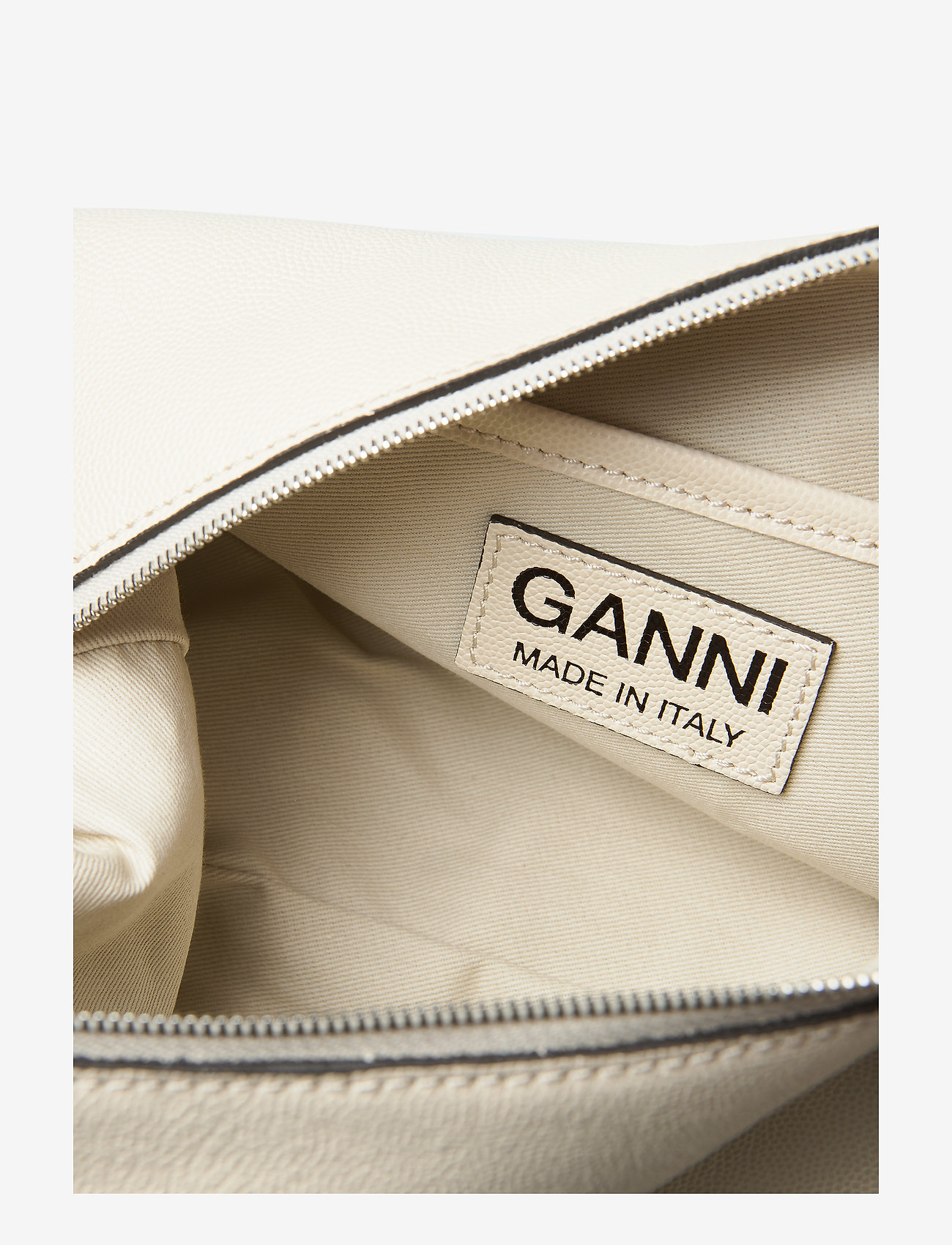 Ganni - Leather Hand Bag - egret - 5