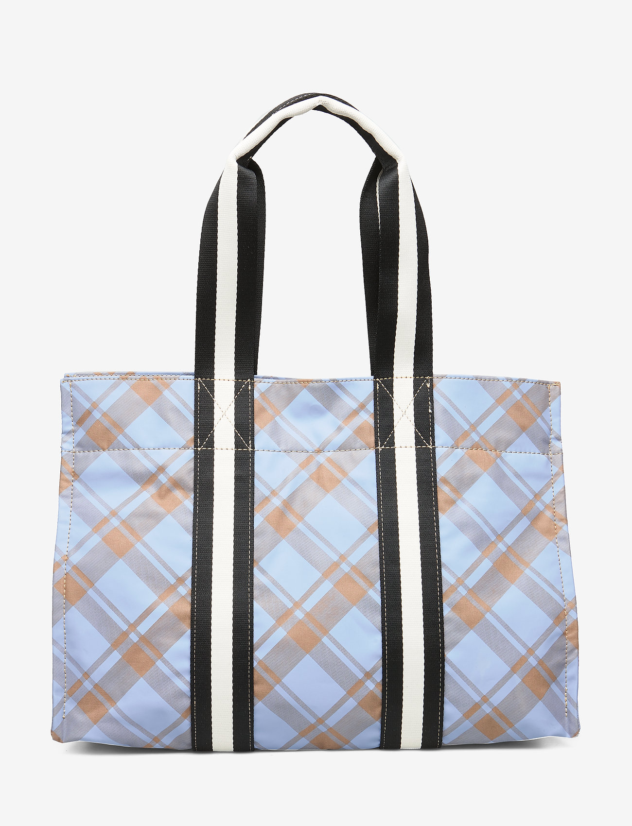 Ganni - Check Print Bags Tote - tannin - 1