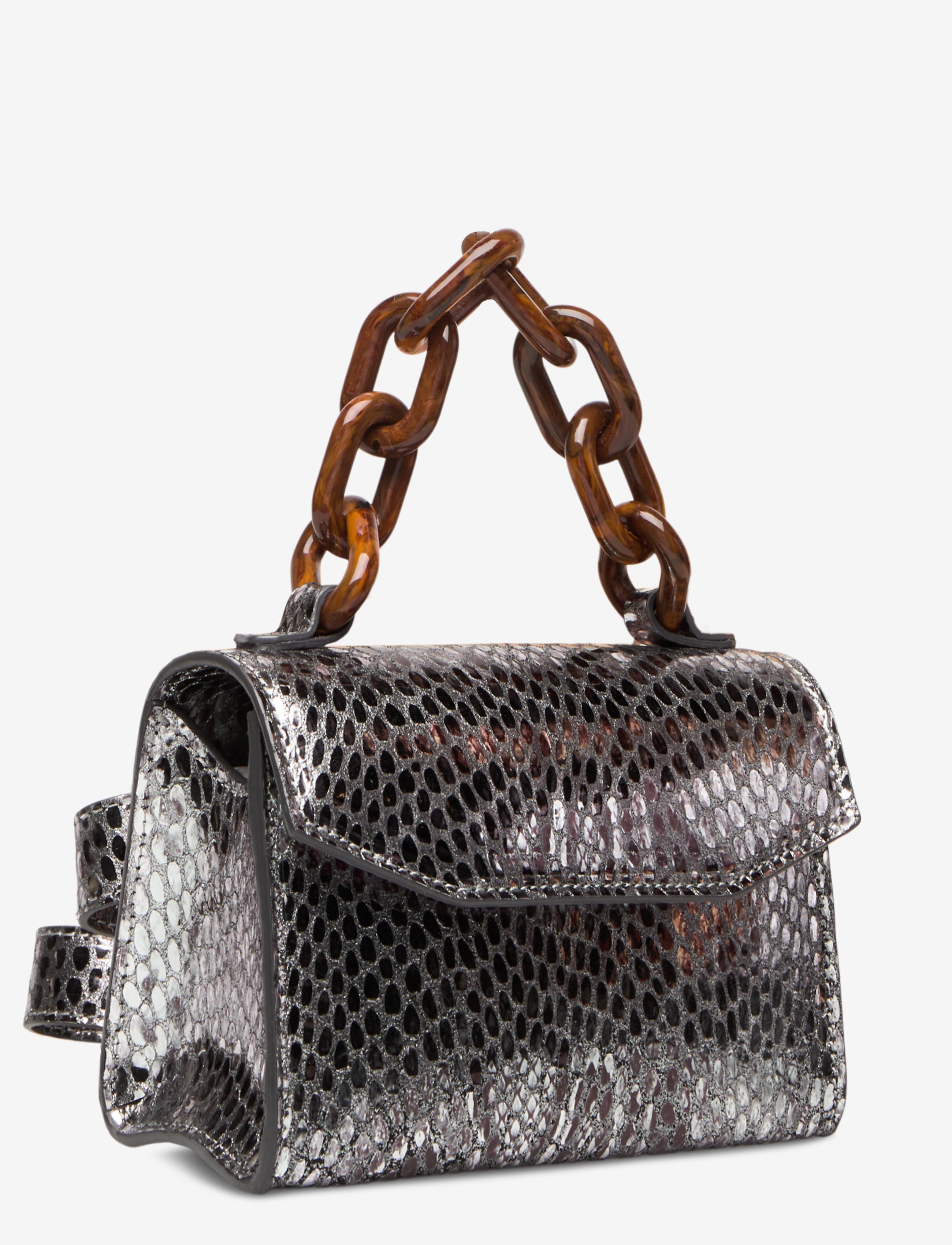 Ganni - Leather - silver - 2