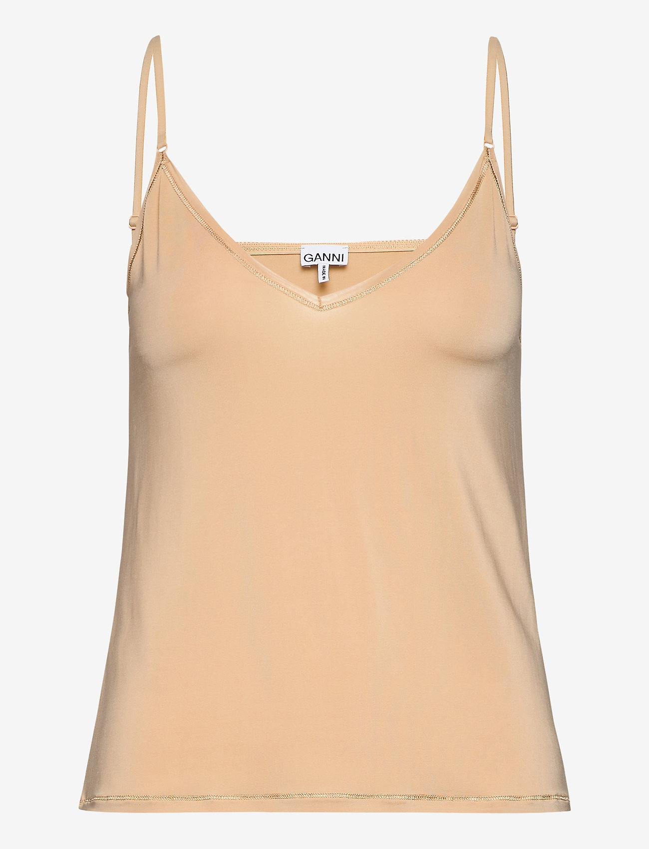 Ganni - Slip Top - tannin - 0