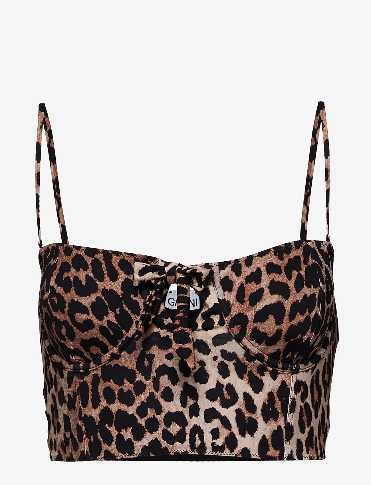 Ganni - Bikini top - leopard - 0