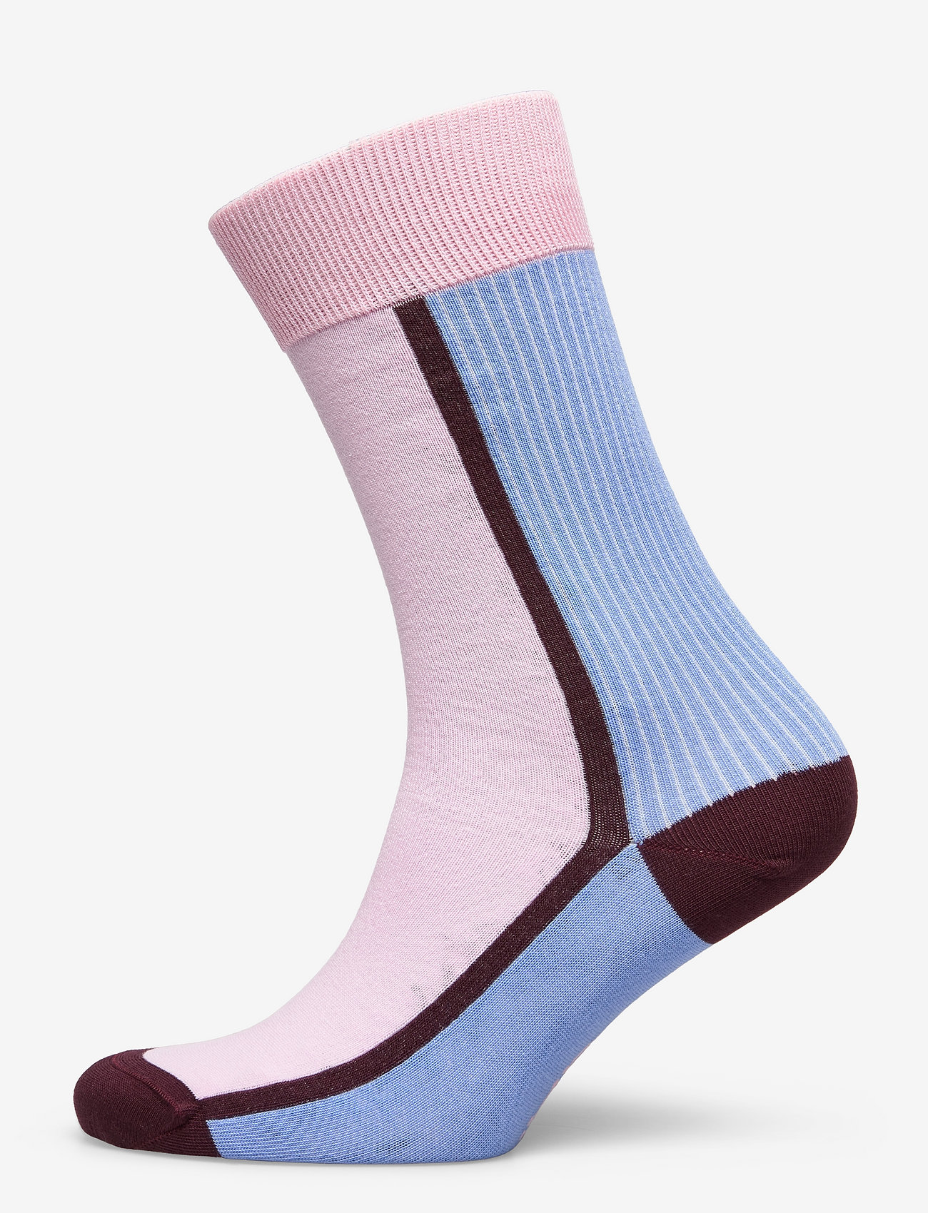 Ganni - Cotton Blend Color Blocking Socks - light lilac - 0