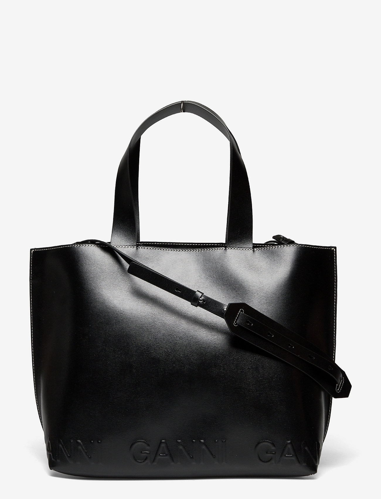 Ganni - Banner East West Tote - black - 0