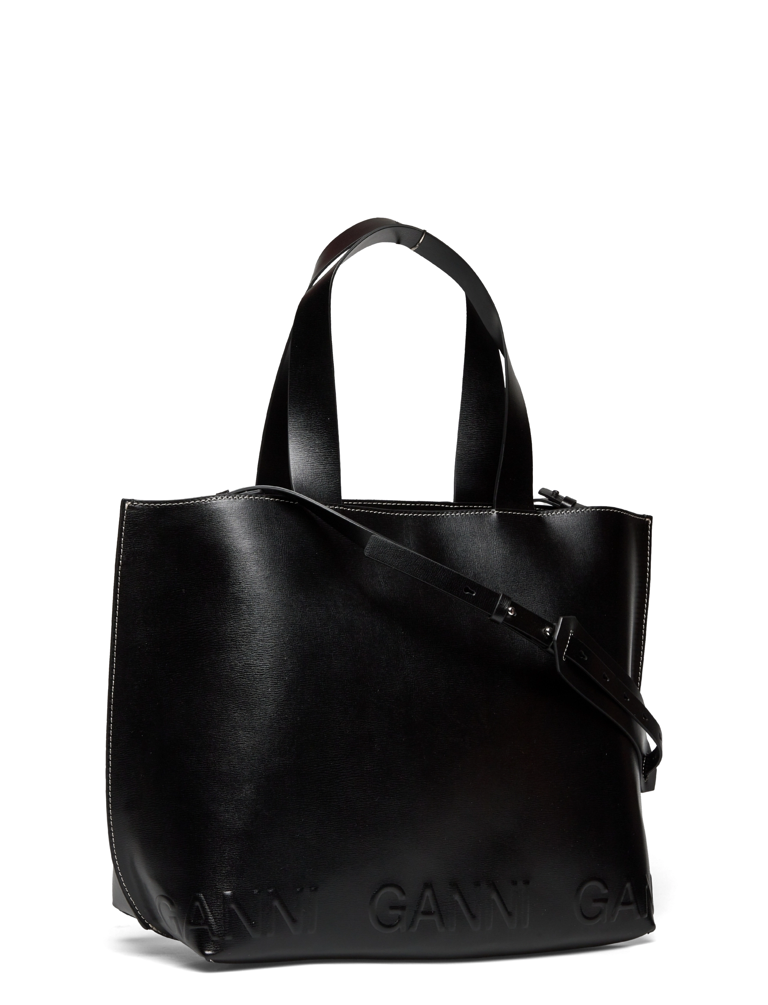 Ganni - Banner East West Tote - black - 2