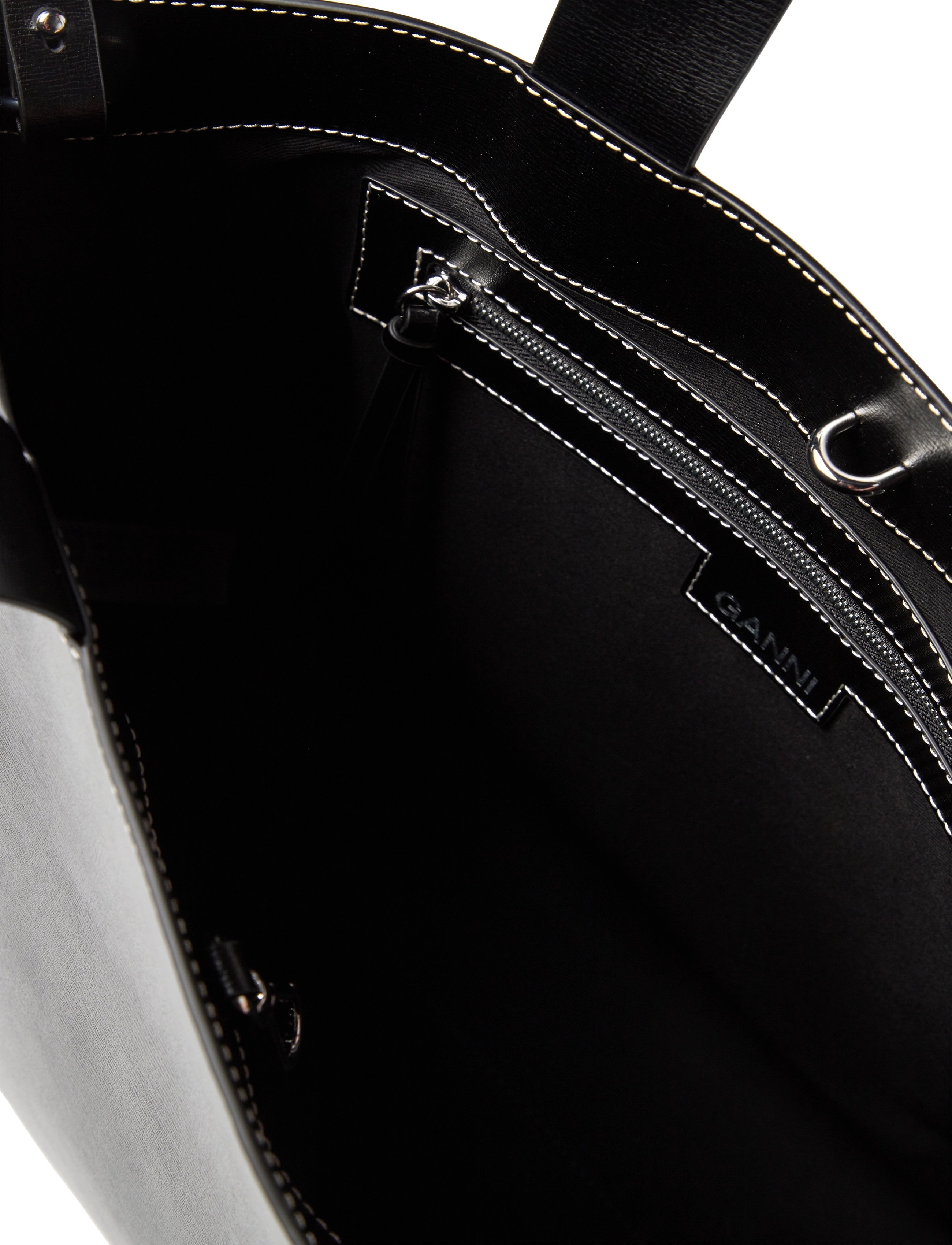 Ganni - Banner East West Tote - black - 4
