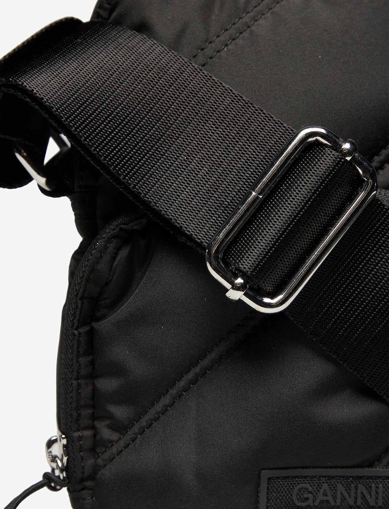 Ganni - Quilted Recycled Tech Mini Crossbody - black - 3