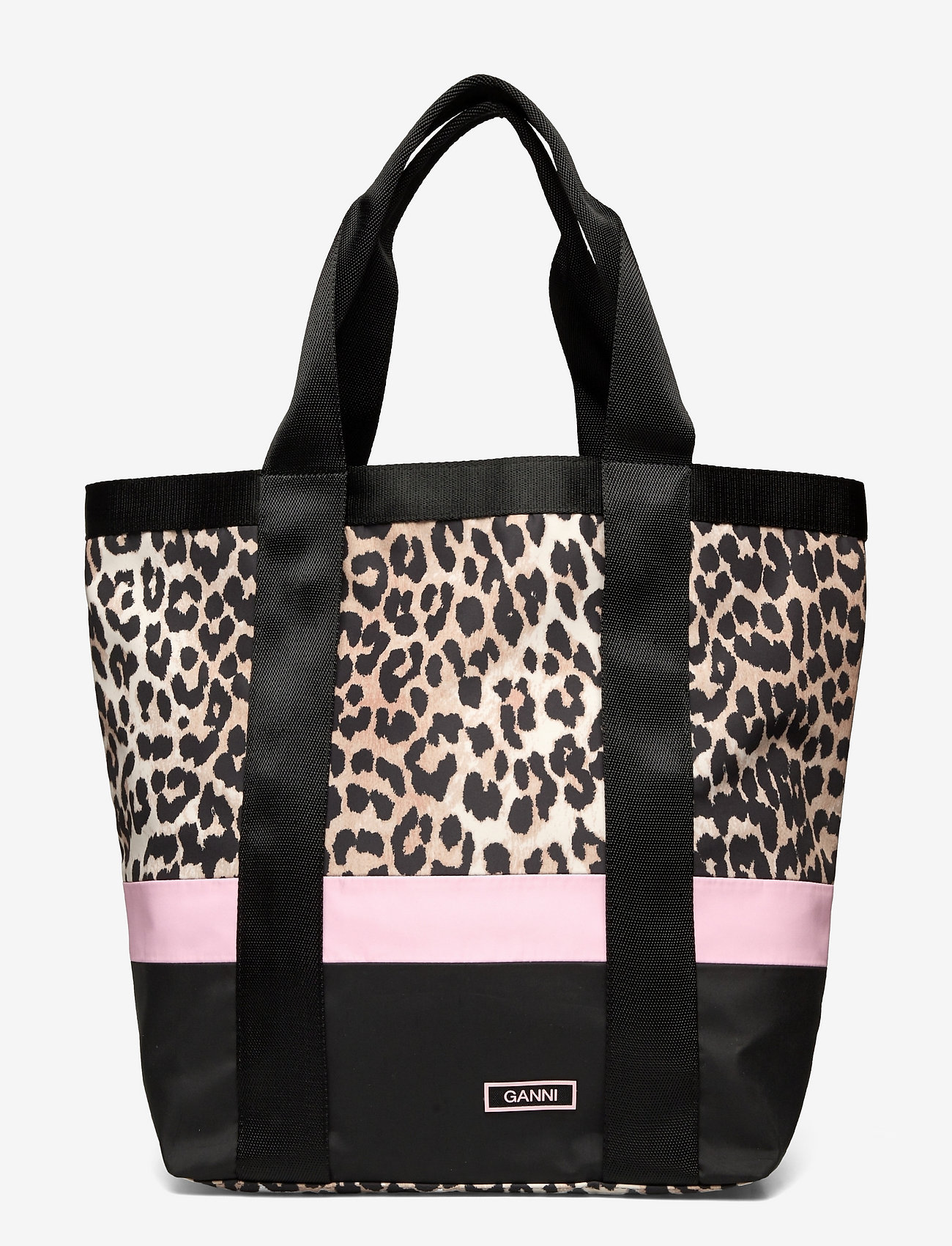 Ganni - Recycled Tech Large Tote - leopard - 0