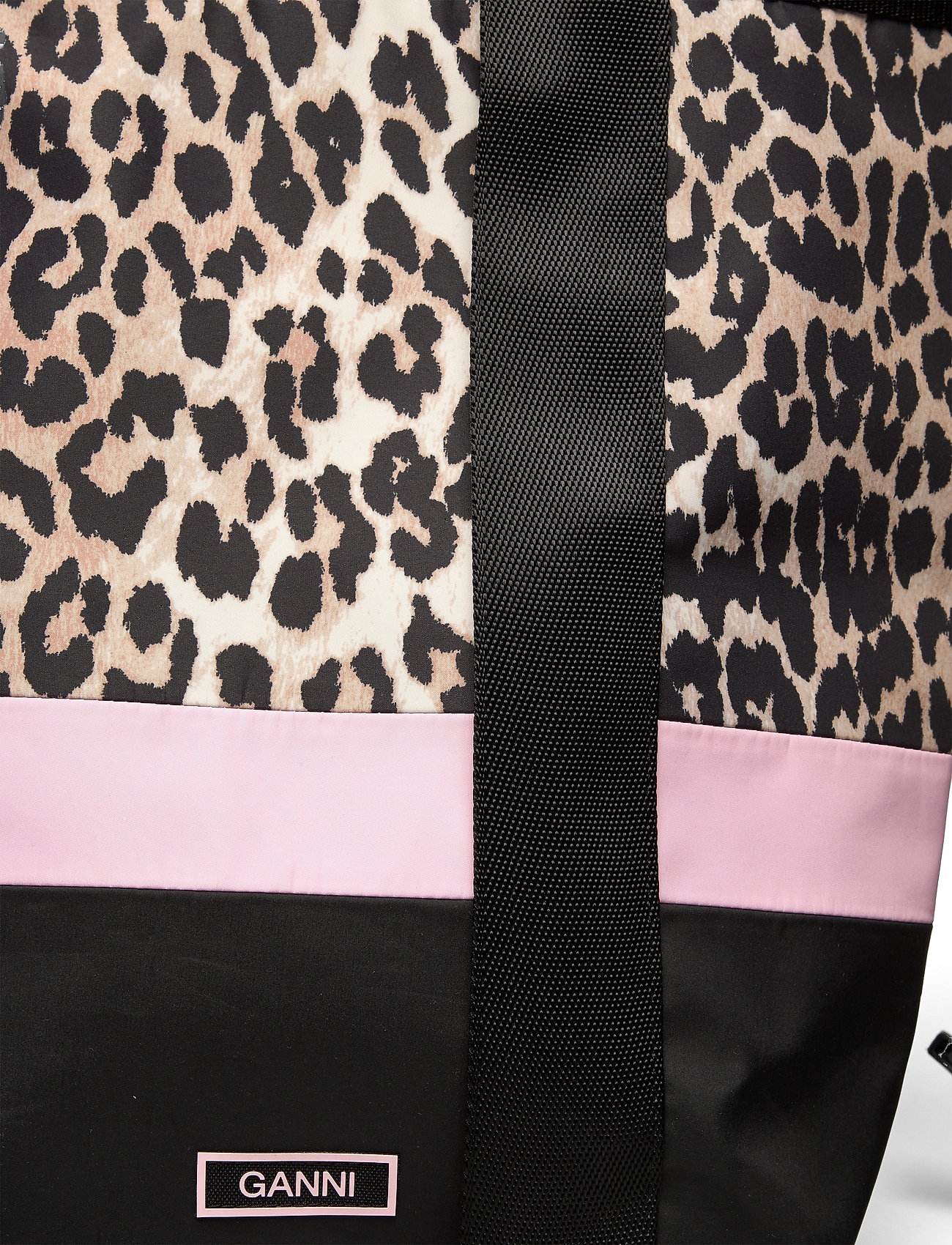 Ganni - Recycled Tech Large Tote - leopard - 3