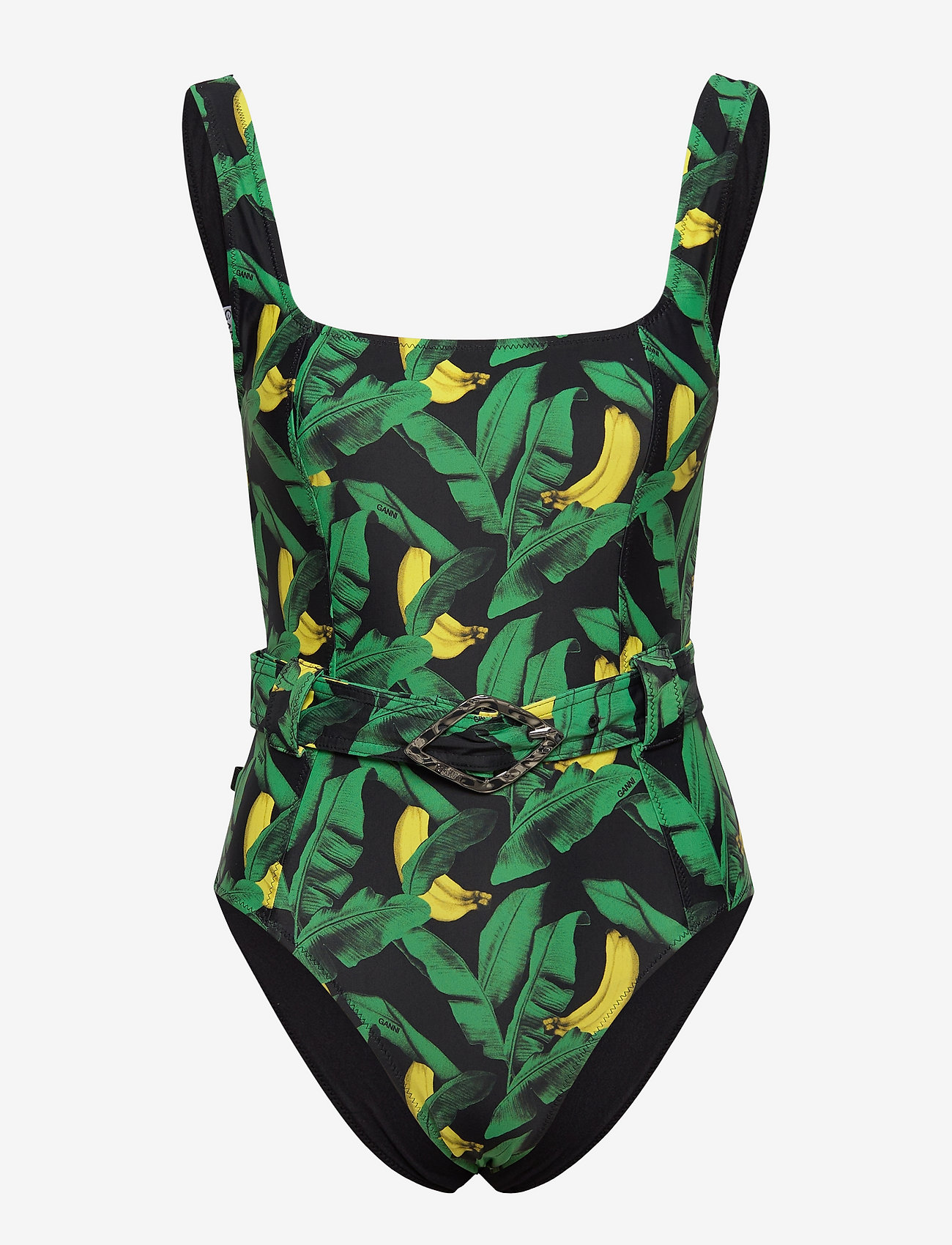 Ganni - Recycled Printed - swimsuits - banana tree black - 0