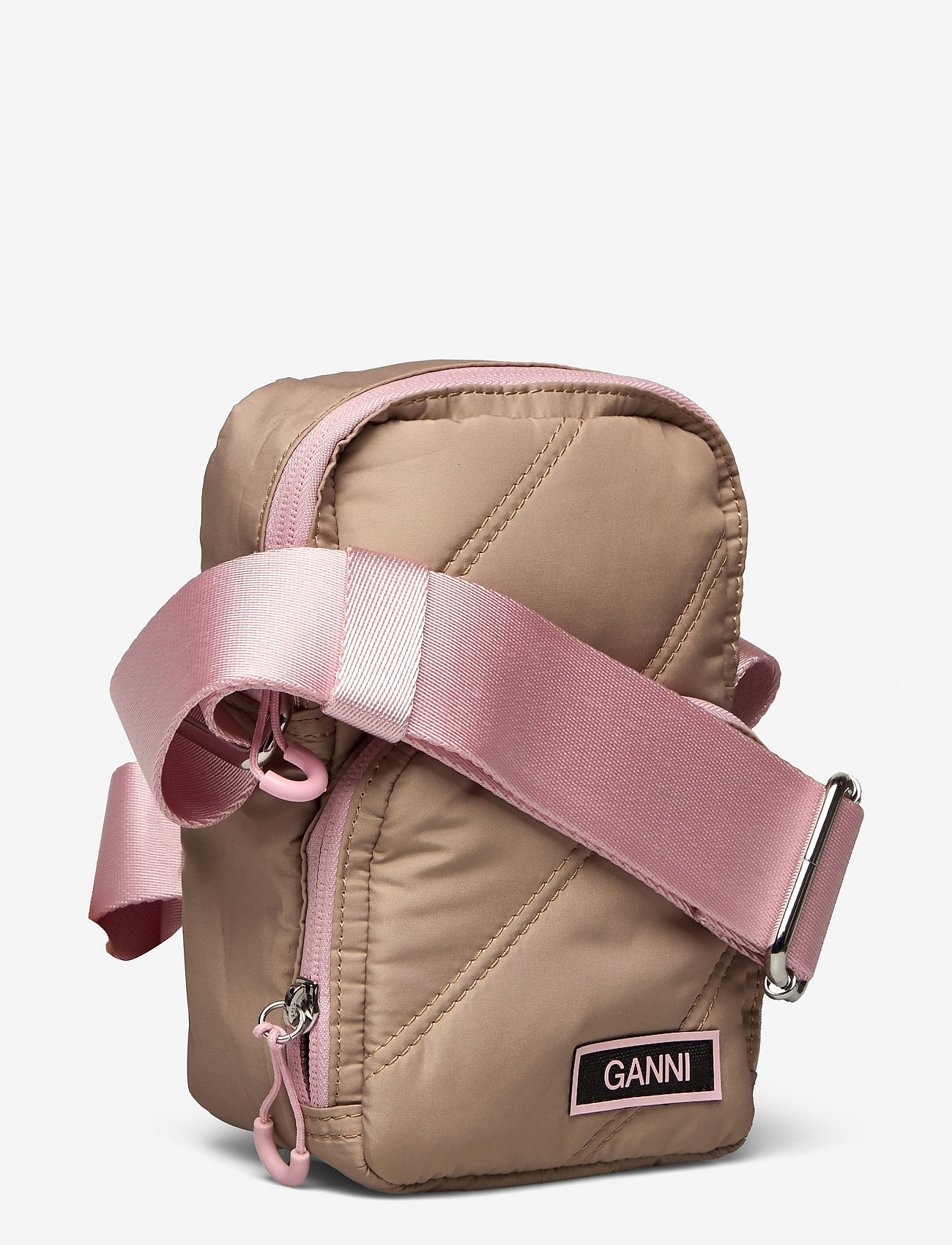 Ganni - Quilted Recycled Tech Mini Crossbody - tannin - 2