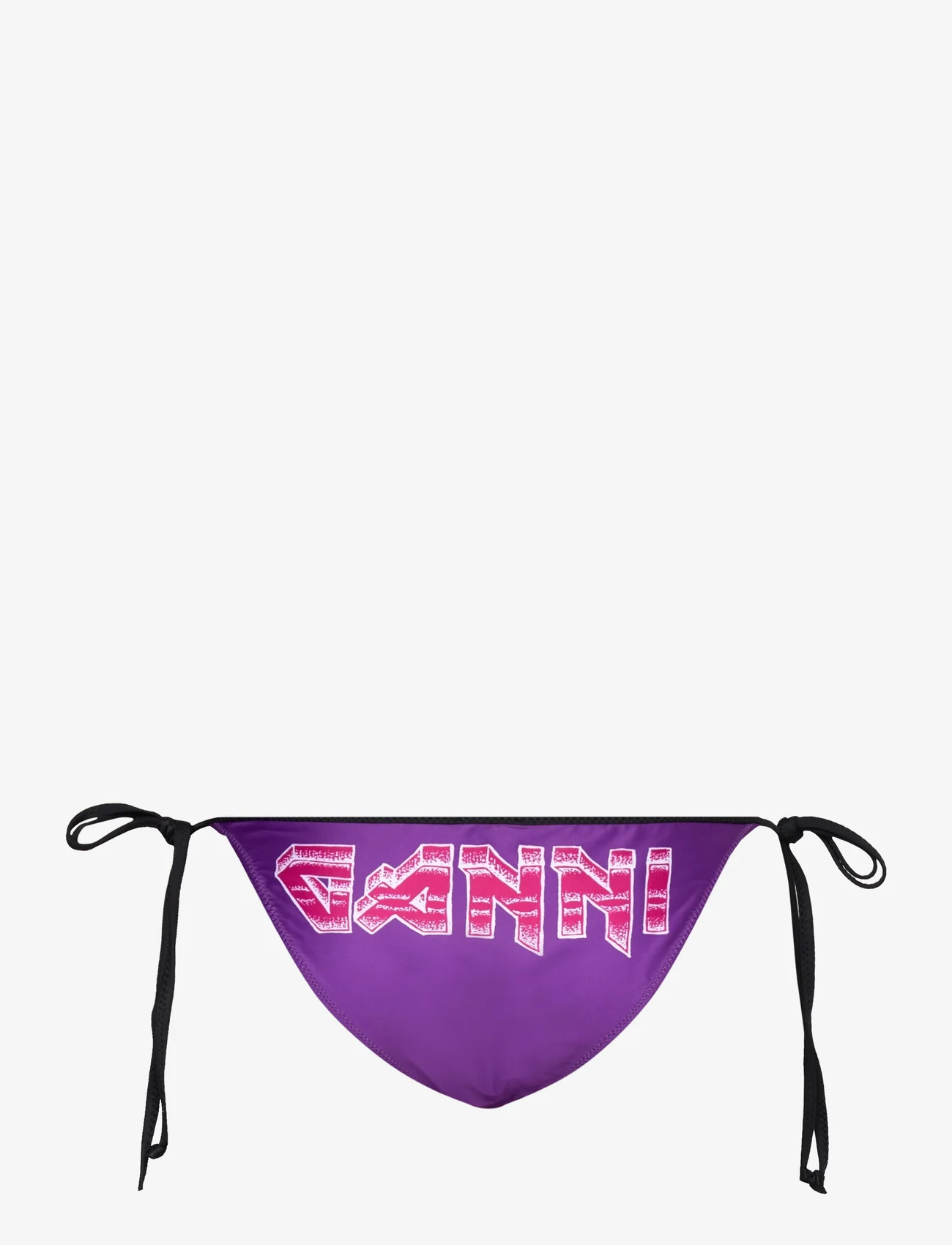Ganni - Recycled Graphic - bikinis mit seitenbändern - sparkling grape - 1