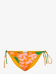 Ganni - Recycled Printed - bikinis mit seitenbändern - vibrant orange - 0