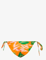Ganni - Recycled Printed - side tie bikinis - vibrant orange - 1
