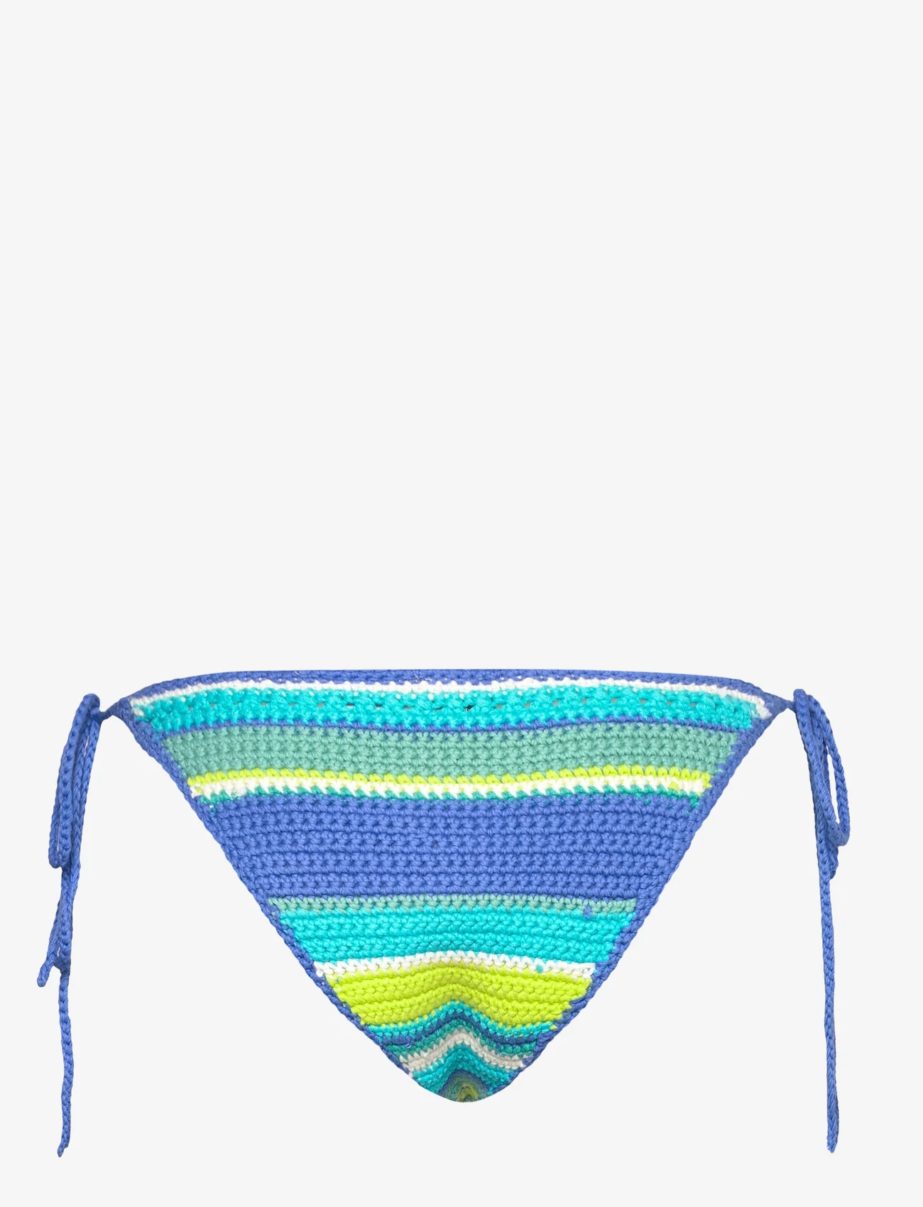 Ganni - Crochet Swimwear - side tie bikinier - blue curacao - 1