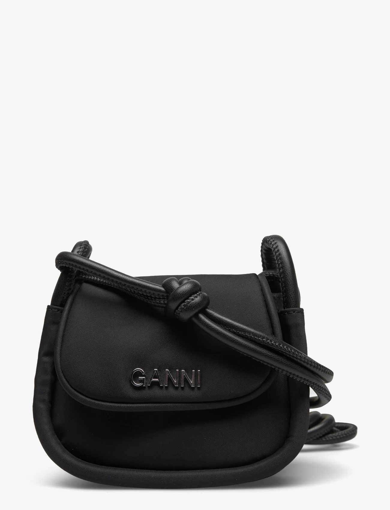 Ganni - Knot Mini Flap Over - födelsedagspresenter - black - 0