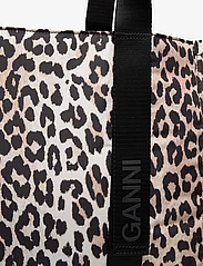 Ganni - Recycled tech Medium Tote Print - totes - leopard - 3