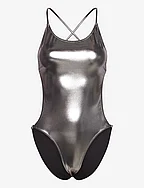Recycled Shine String Swimsuit - SILVER