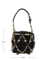 Ganni - Party Line Bucket Beads - top handle tasker - black - 5