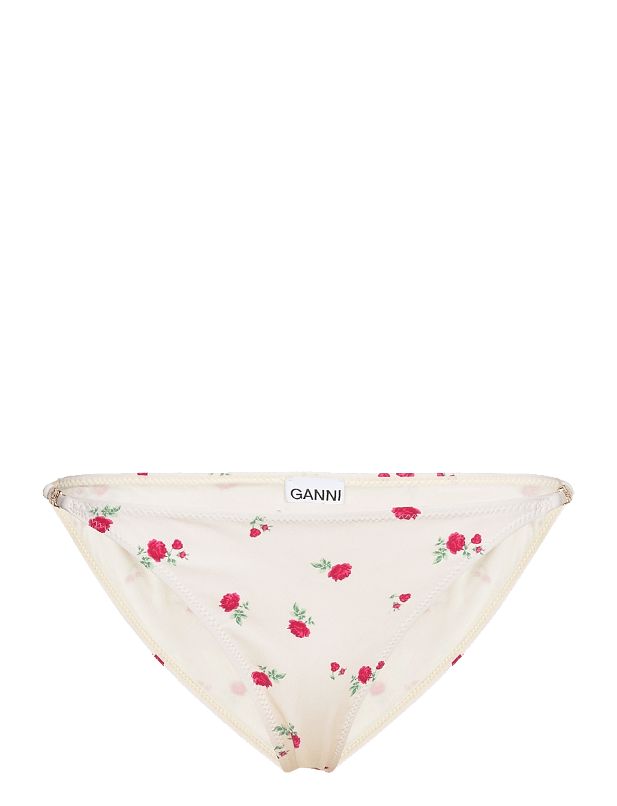 Ganni - Recycled Printed - bikiní buxur - tofu - 0