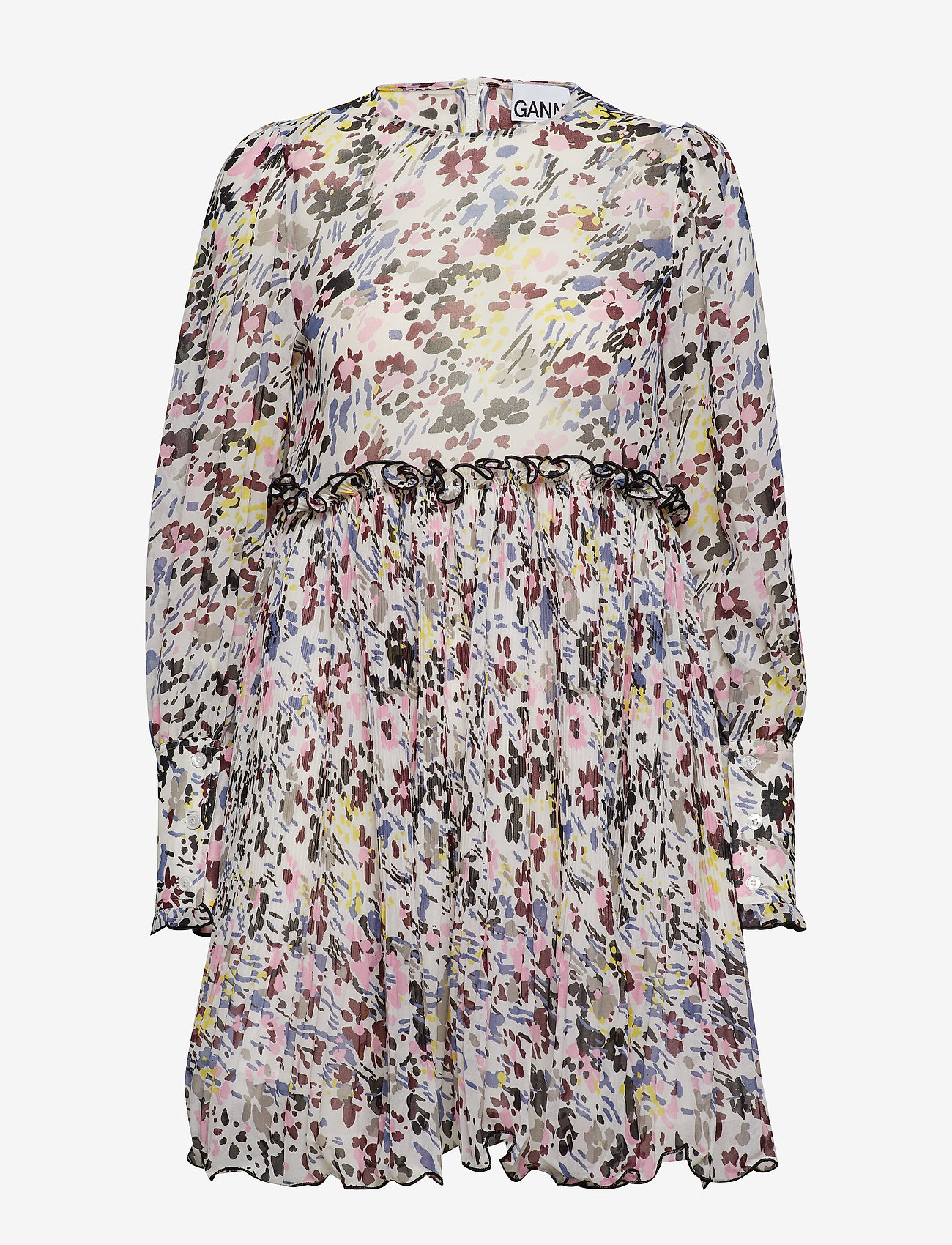 Ganni - Pleated Georgette - egret - 0