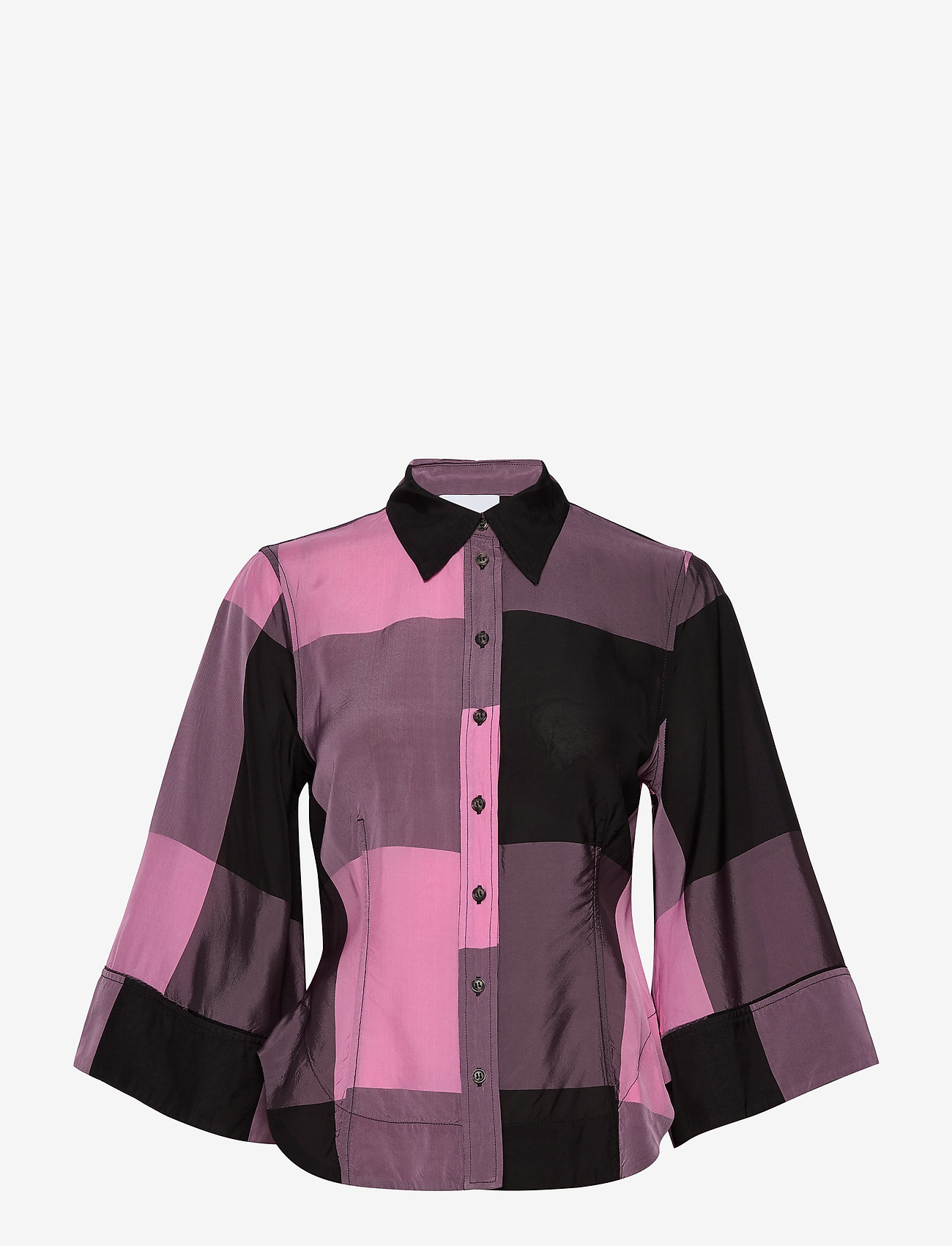 Ganni - Viscose Check - moonlight mauve - 0