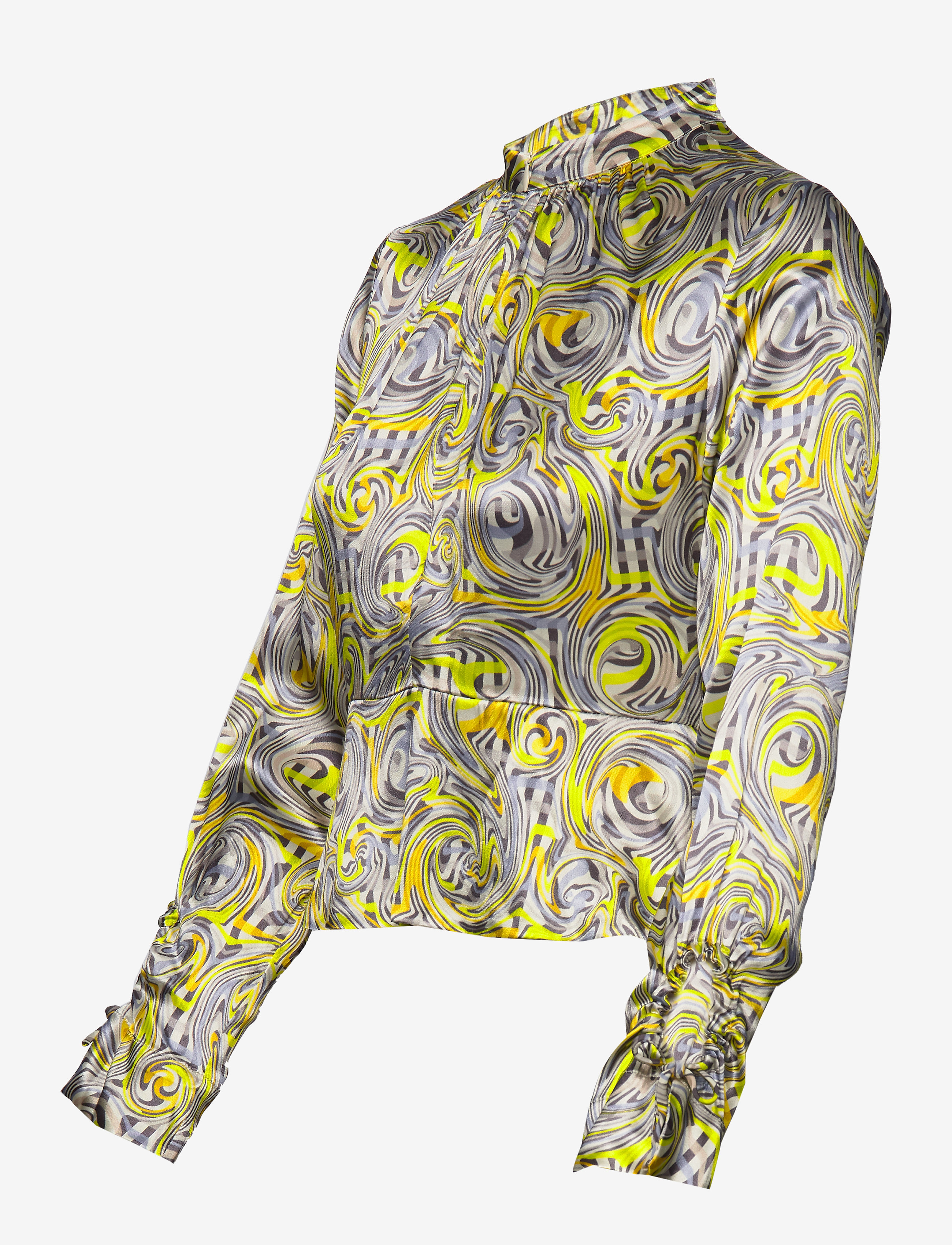 Ganni - Heavy Satin Blouse - multicolour - 2