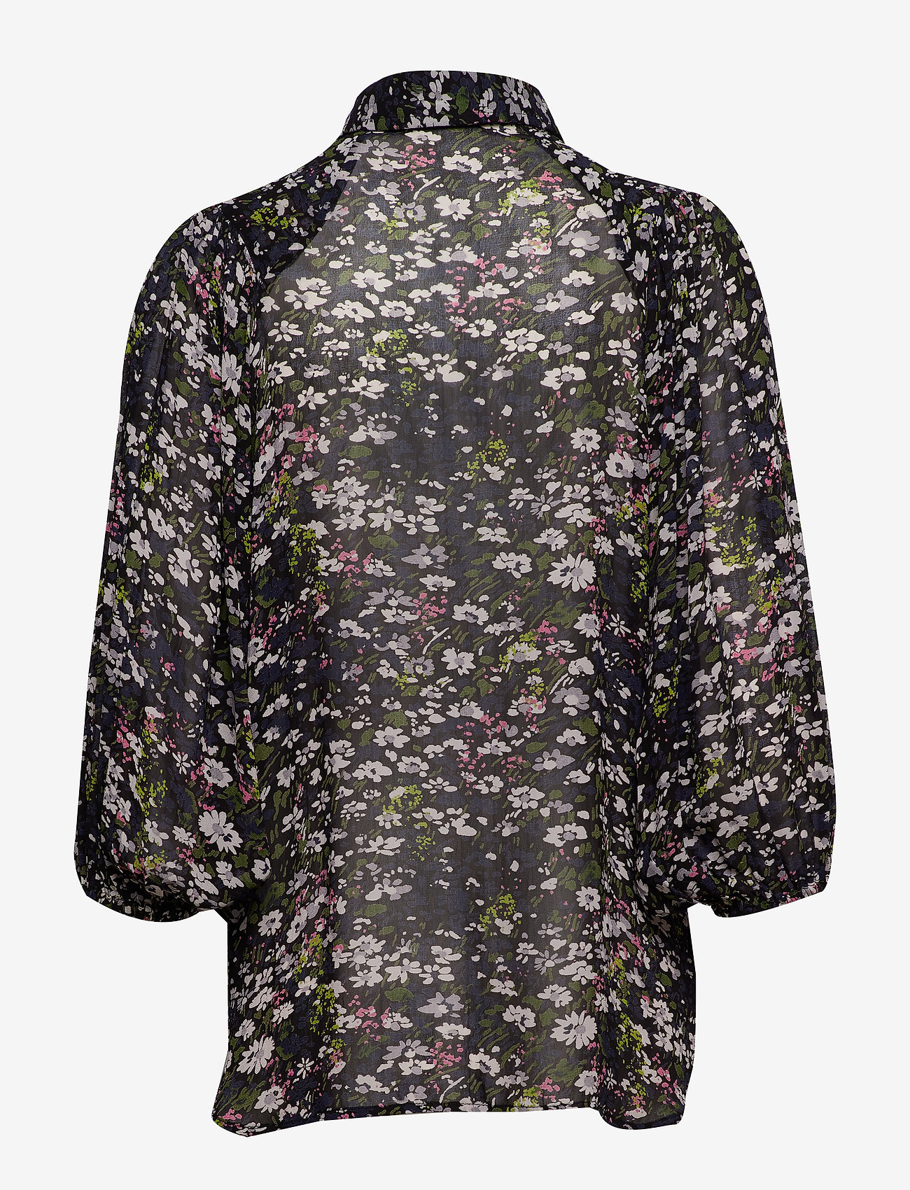 Ganni - Printed Georgette - black - 1