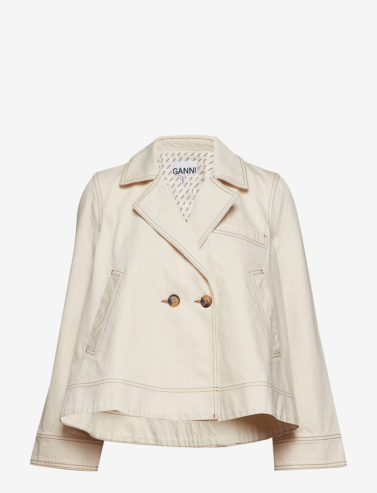 Ganni - Heavy Twill - vanilla ice - 0