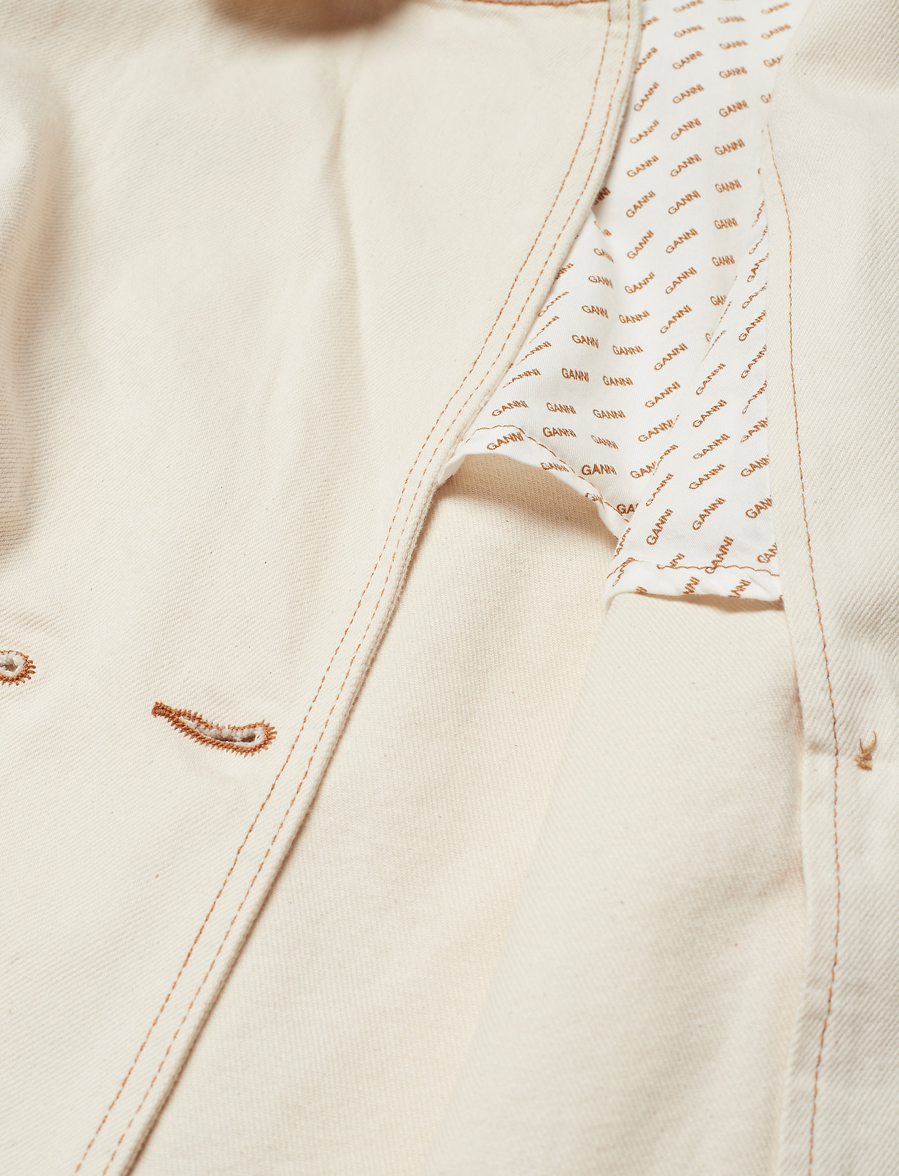 Ganni - Heavy Twill - vanilla ice - 4