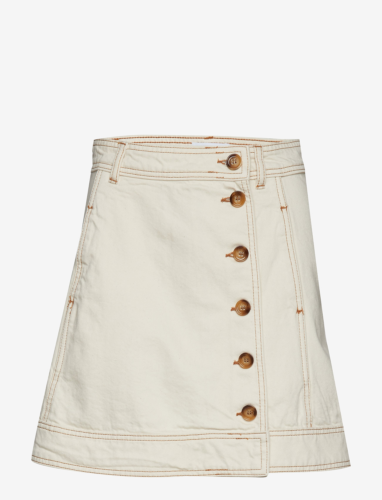 Ganni - Heavy Twill Skirt - vanilla ice - 0