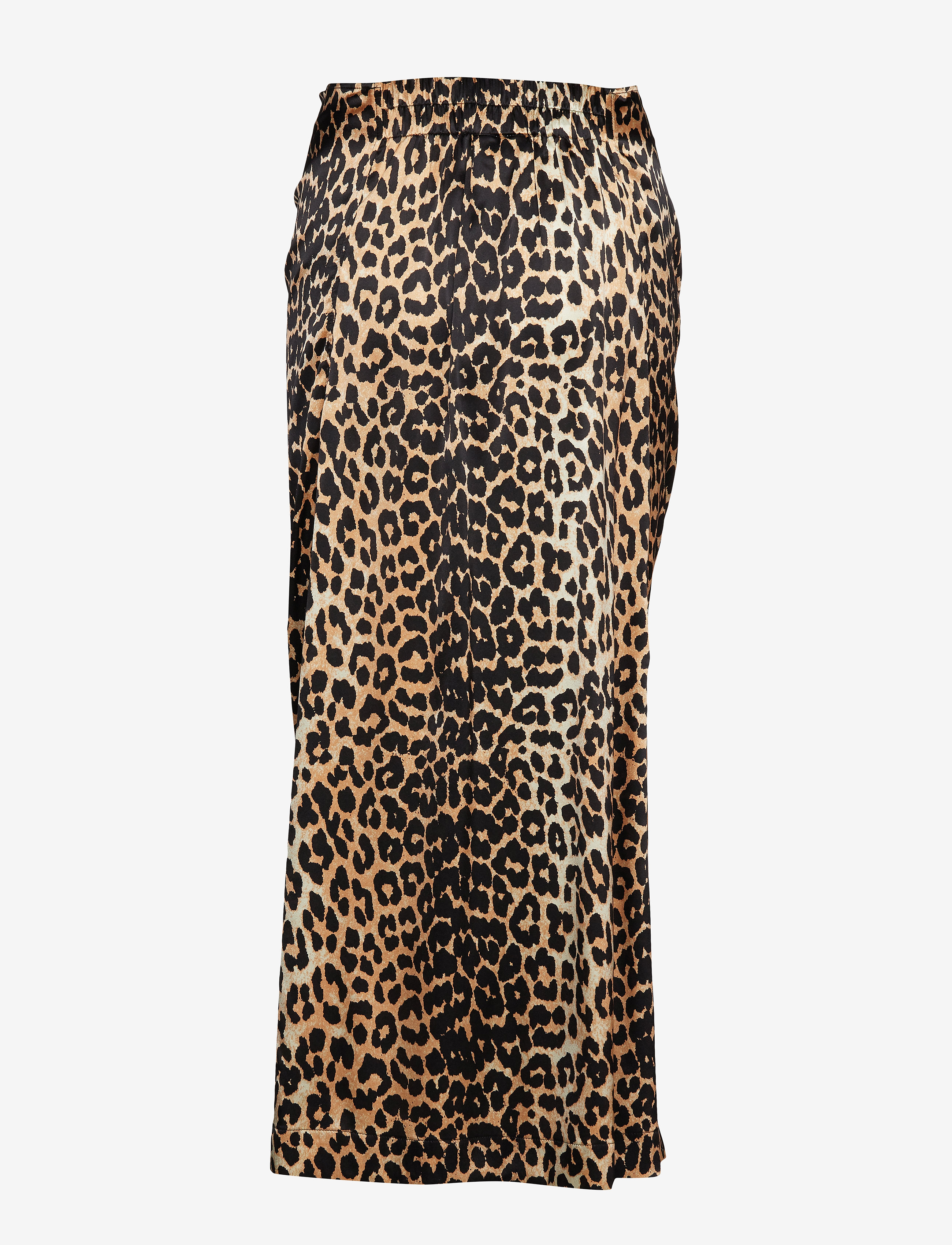Ganni - Silk Stretch Satin Skirt - leopard - 1