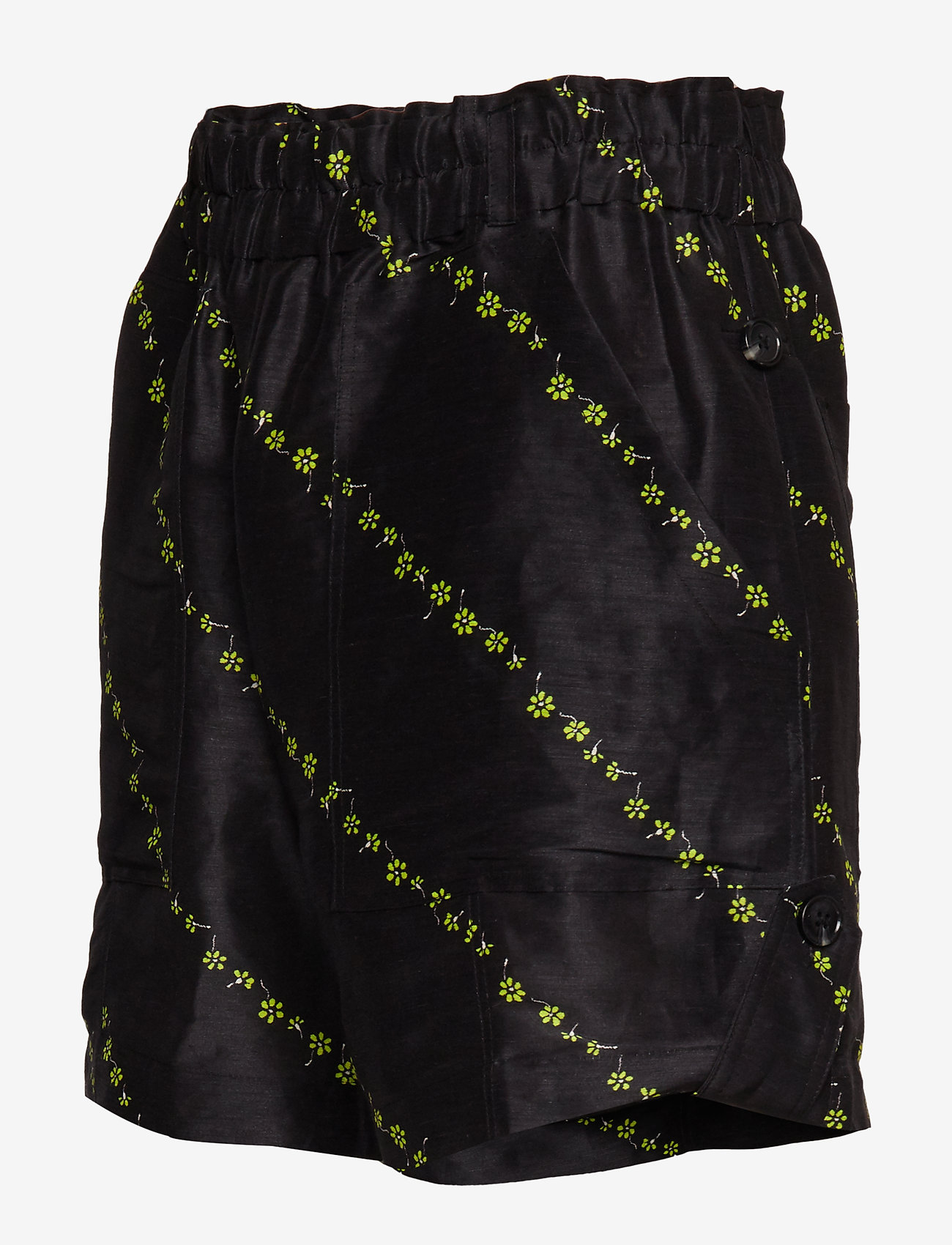 Ganni - Silk Linen Shorts - black - 2