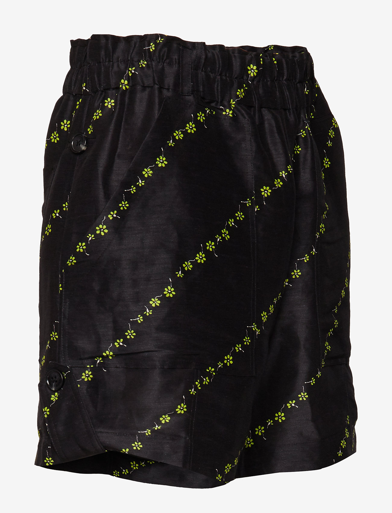 Ganni - Silk Linen Shorts - black - 3