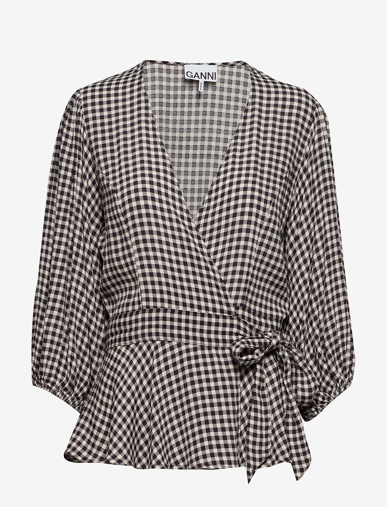 Ganni - Printed Crepe - black - 0