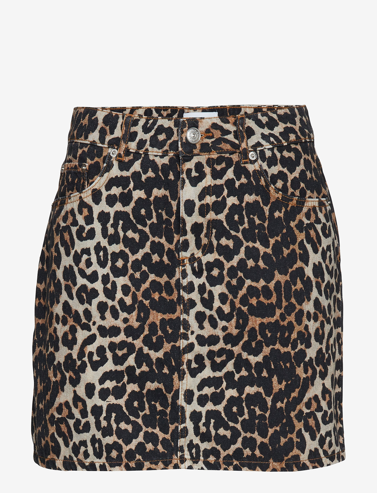 Ganni - Print Denim Skirt - leopard - 0