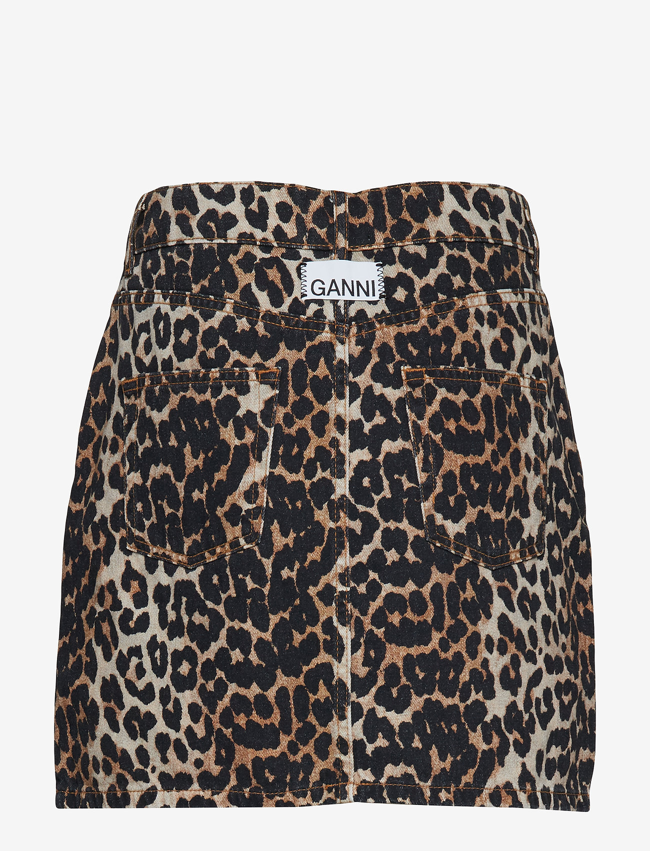 Ganni - Print Denim Skirt - leopard - 1