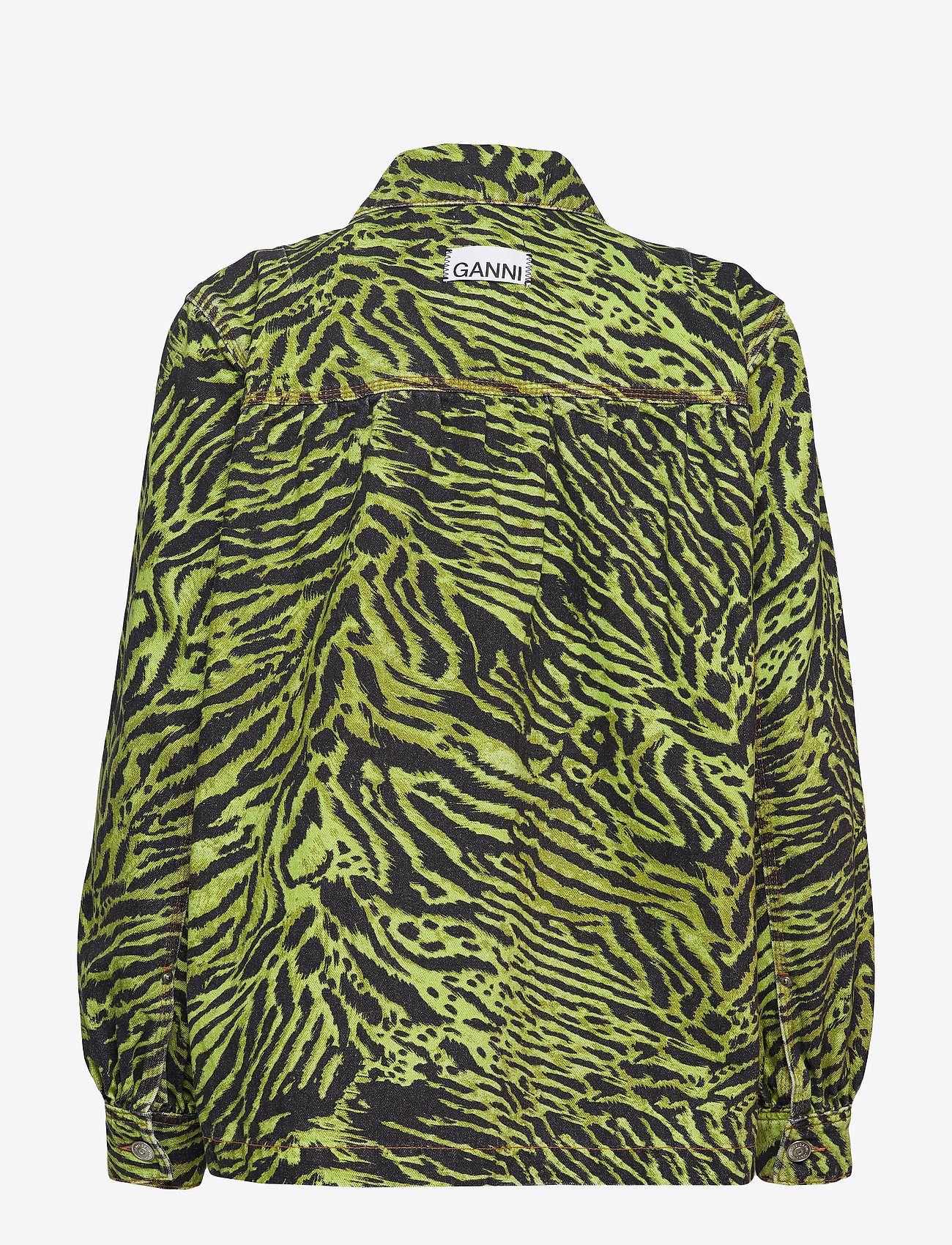 Ganni - Print Denim - lime tiger - 1