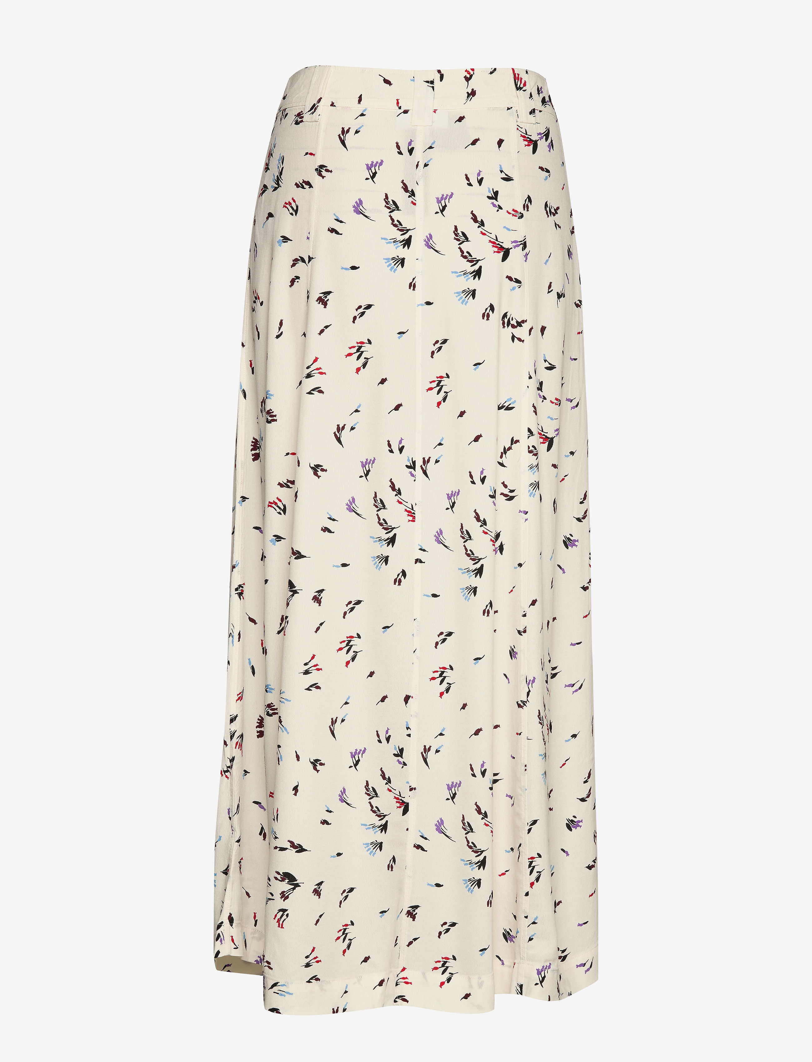 Ganni - Printed Crepe Skirt - egret - 1