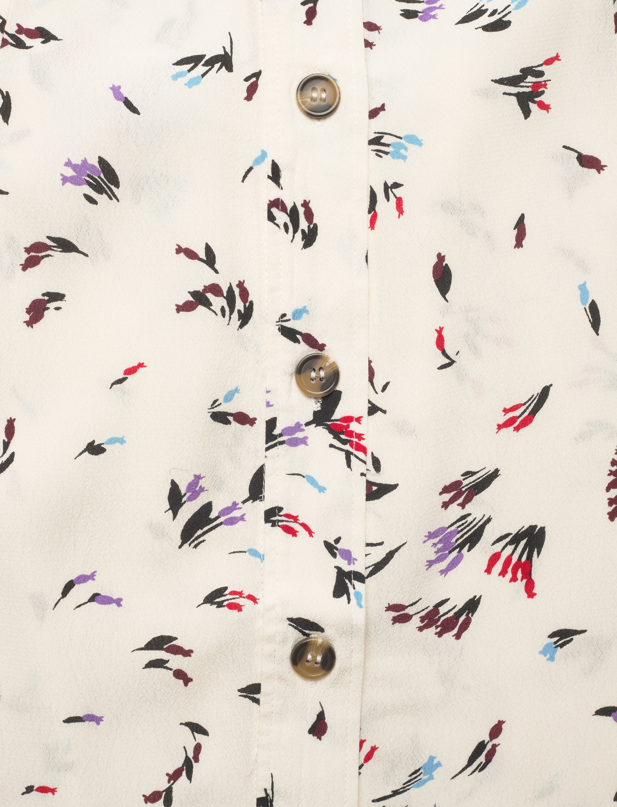 Ganni - Printed Crepe Skirt - egret - 3