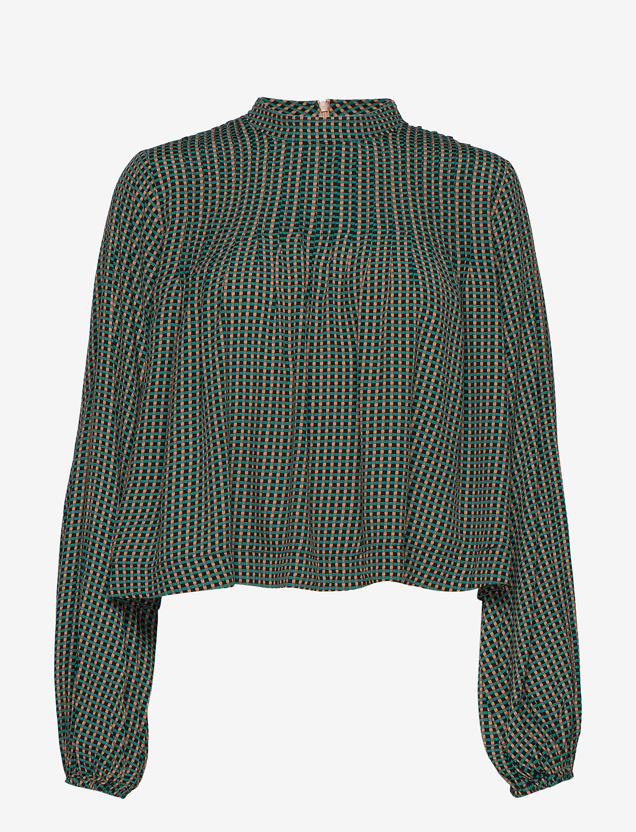 Ganni - Printed Crepe - tiger's eye - 0