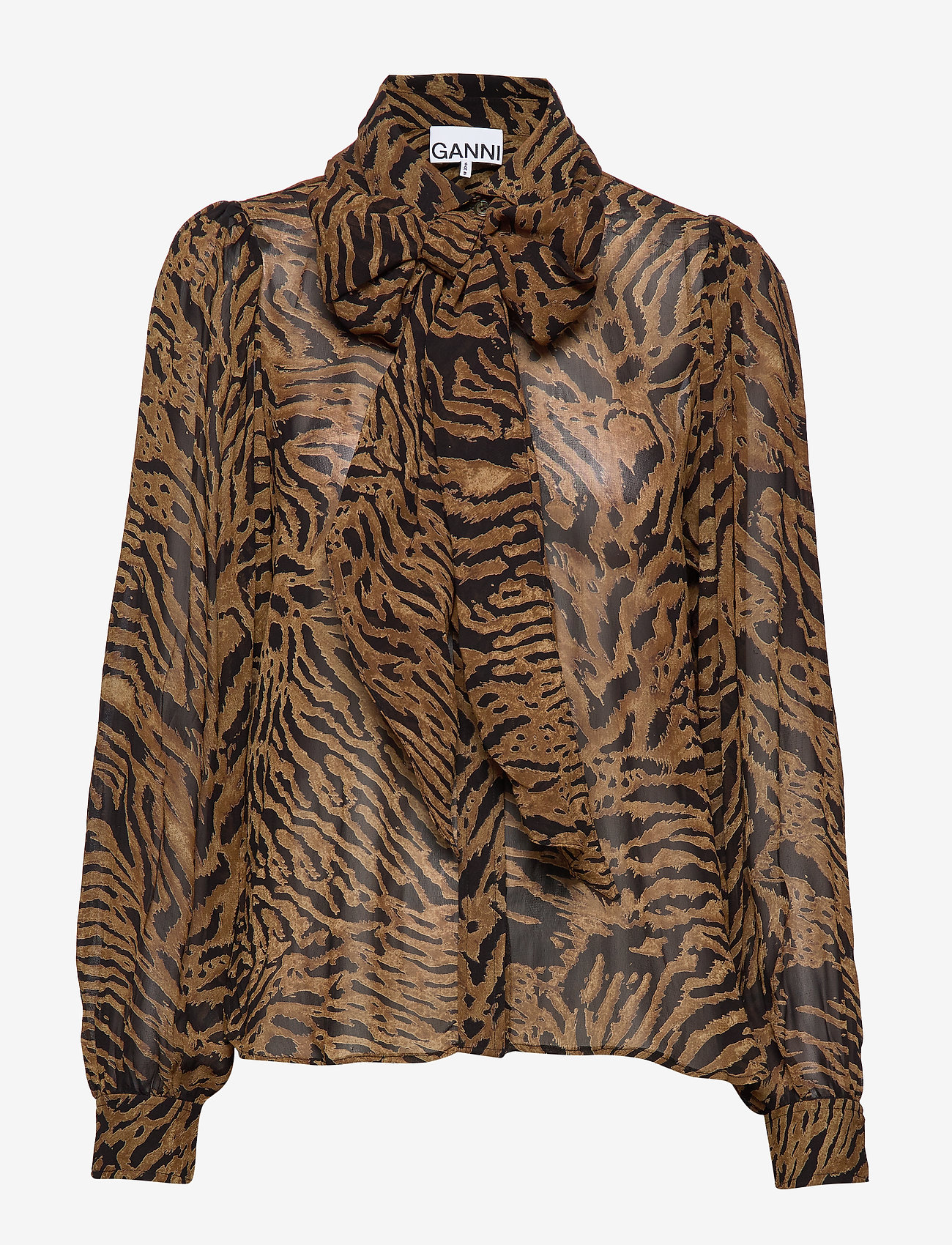 Ganni - Printed Georgette - tiger - 0