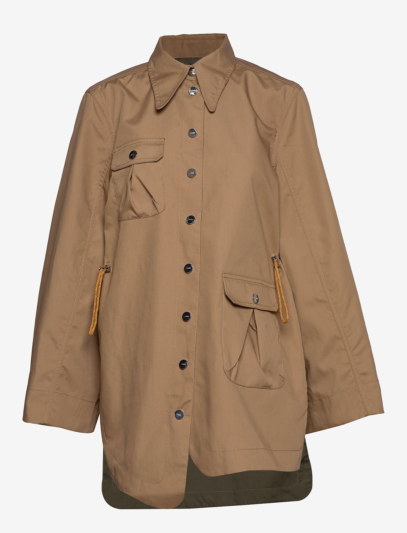 Ganni - Double Cotton Shirt Jacket - tiger's eye - 0