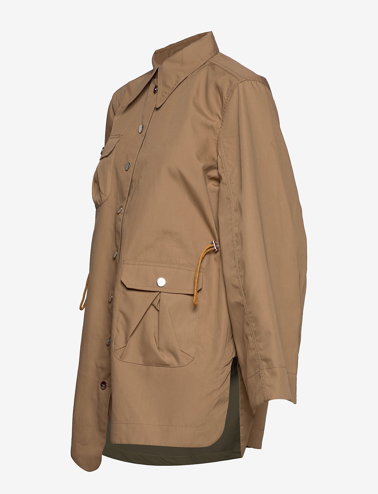 Ganni - Double Cotton Shirt Jacket - tiger's eye - 3