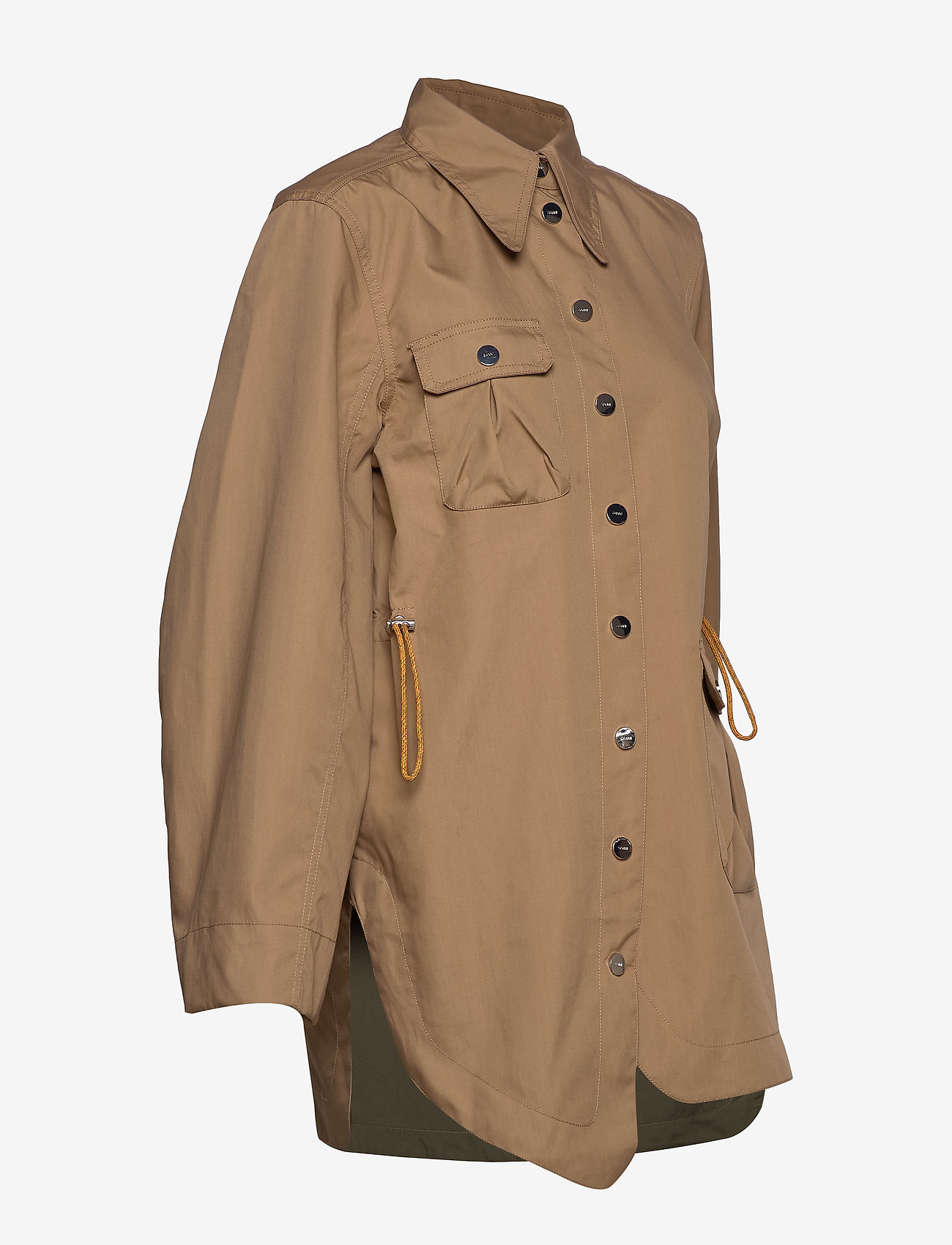 Ganni - Double Cotton Shirt Jacket - tiger's eye - 4