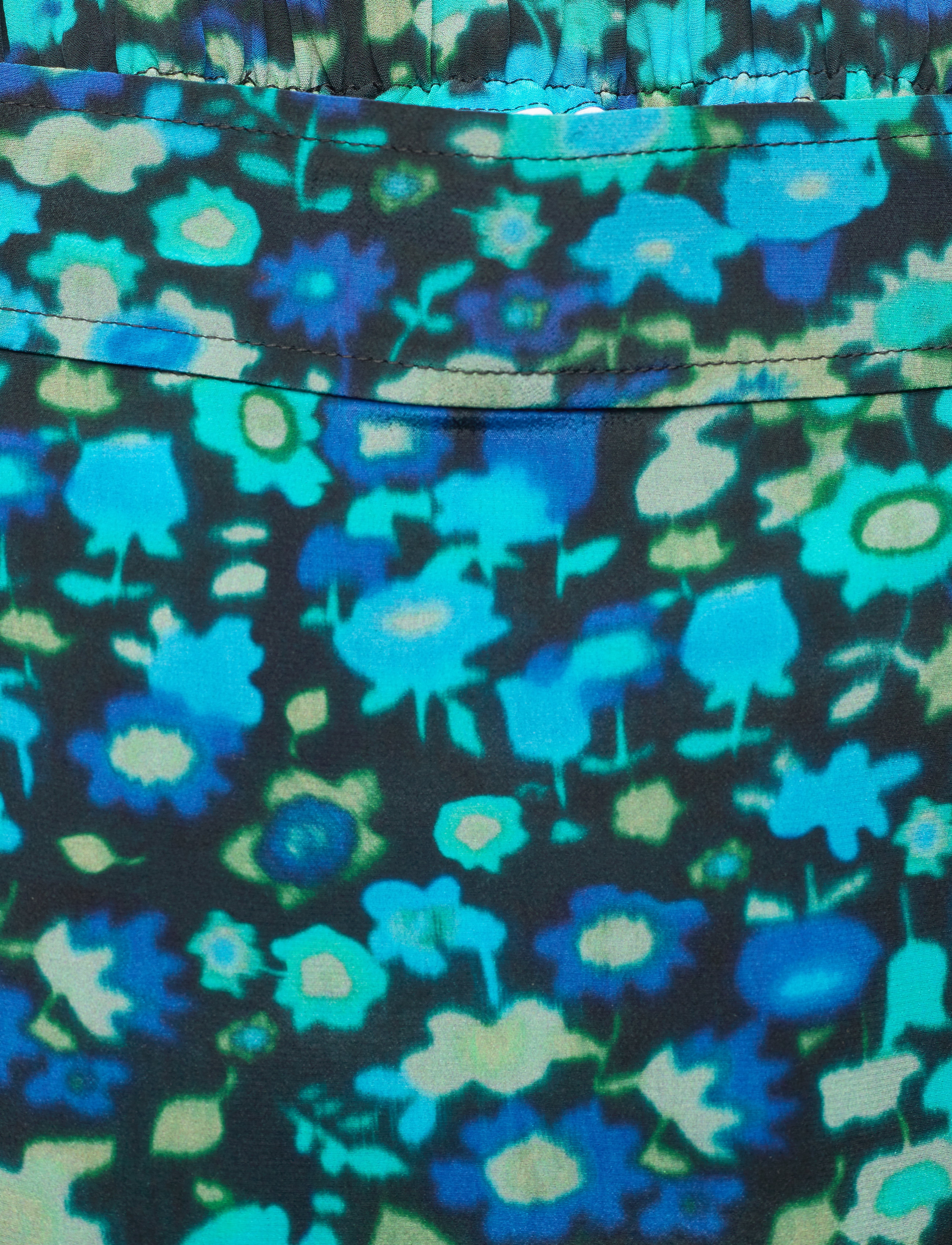 Ganni - Silk Mix Skirt - azure blue - 2